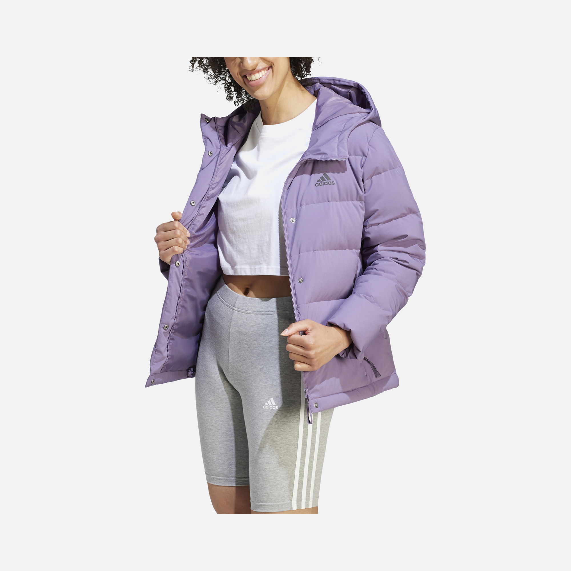 adidas Sportswear Helionic Down Full-Zip Hoodie Kadın Mont