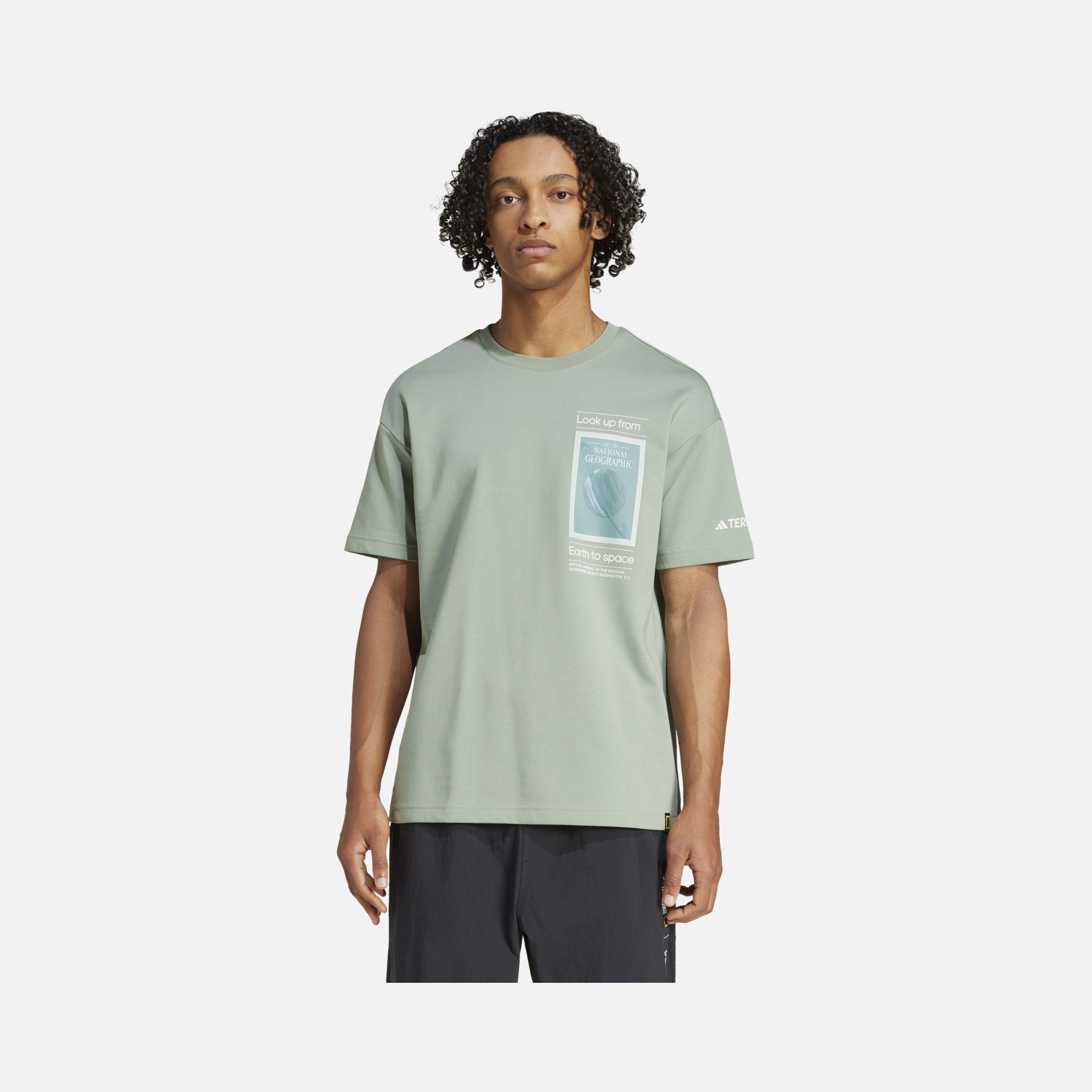 adidas Terrex Look Up From Earth ''National Geographic'' Hiking Short-Sleeve Erkek Tişört