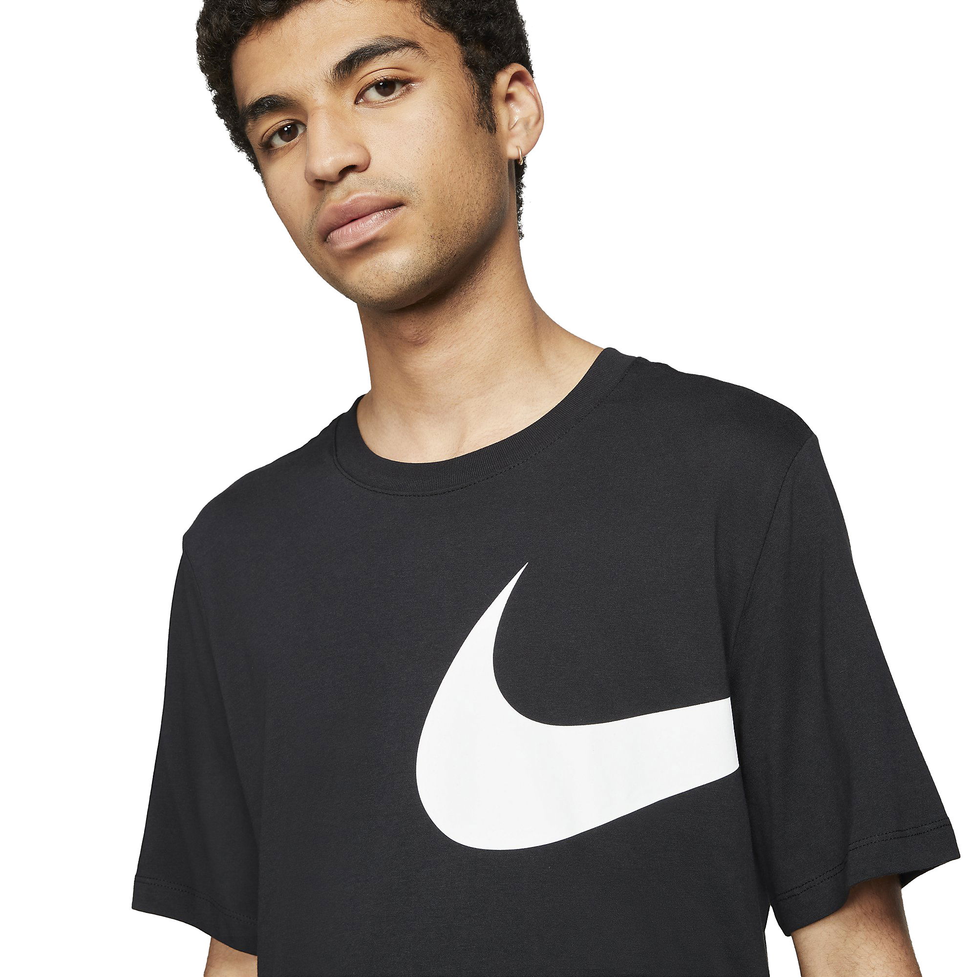Nike Sportswear Swoosh Pullover Semi-Brushed-Back Short-Sleeve Erkek Tişört