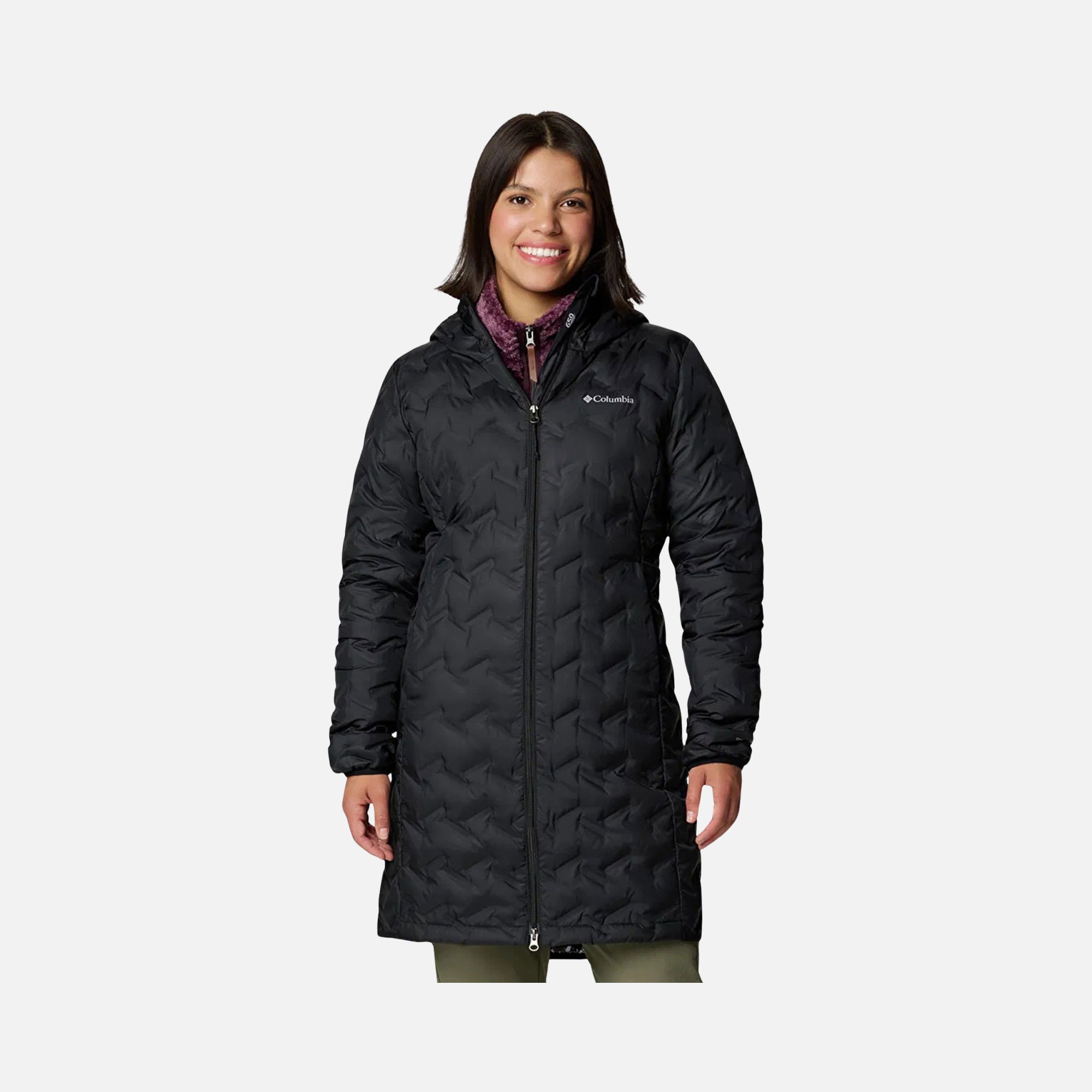 Columbia Omni-Heat Reflective Delta Ridge II Long Down Full-Zip Hoodie Kadın Mont