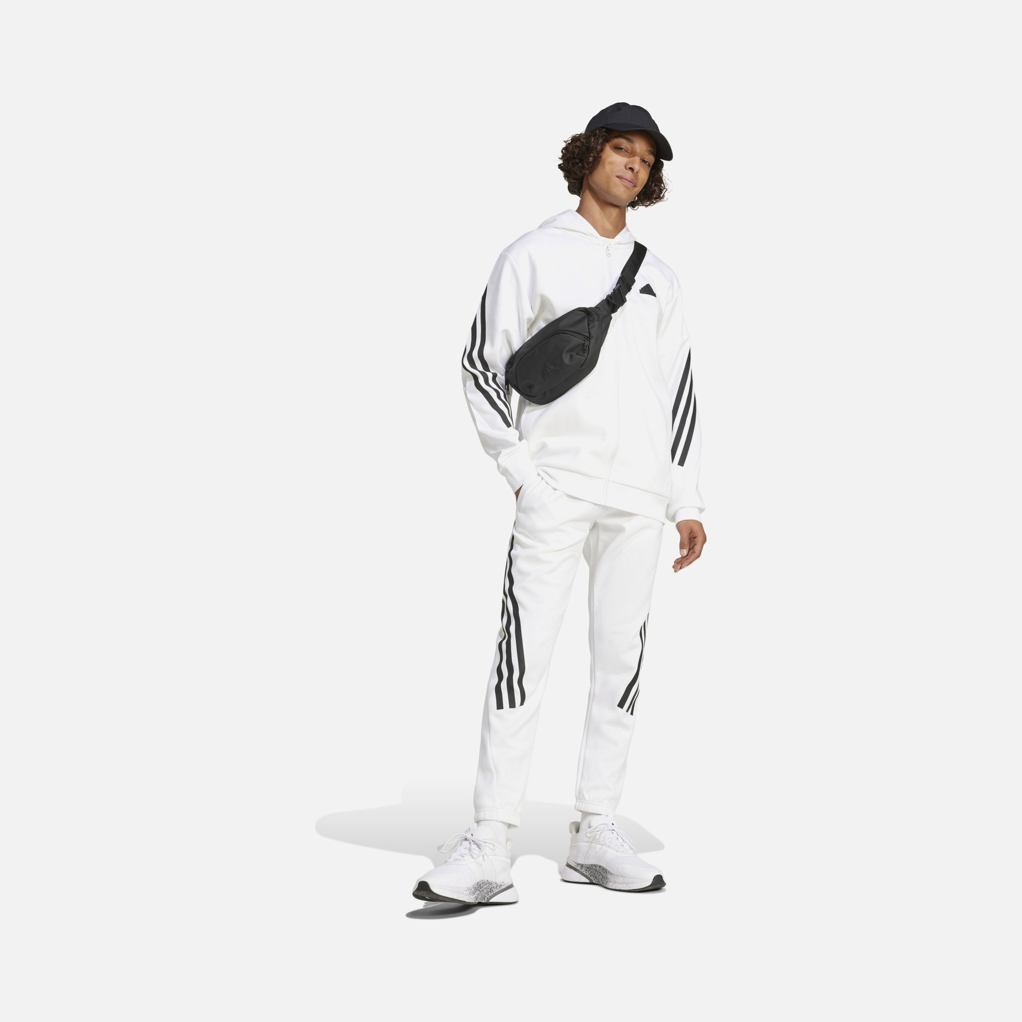 adidas Future Icons 3-Stripes Full-Zip Hoodie Erkek Sweatshirt