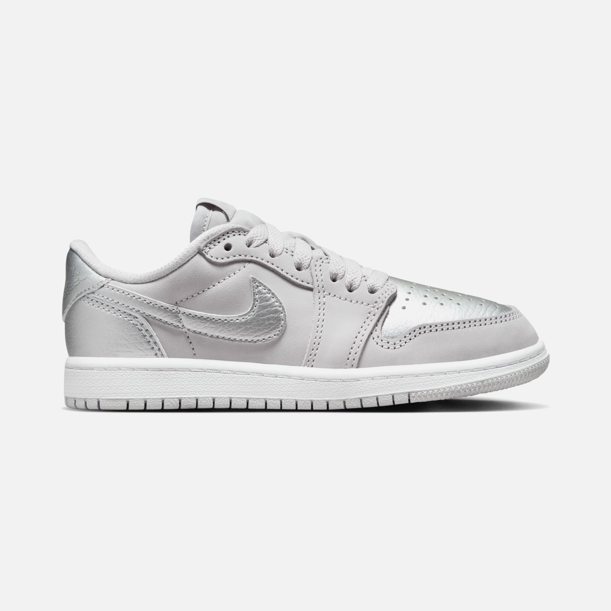 Nike Jordan 1 Retro Low OG ''Metallic Silver Leather Version'' (PS) Çocuk Spor Ayakkabı