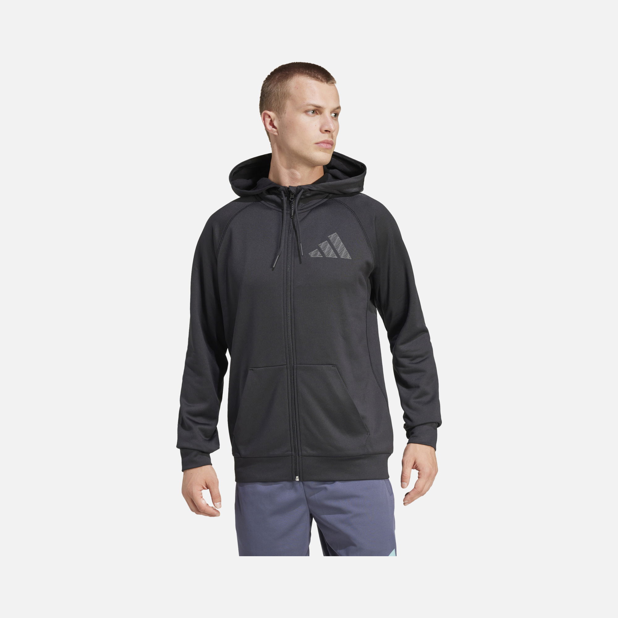 adidas AEROREADY Game & Go Versatile Full-Zip Hoodie Erkek Sweatshirt