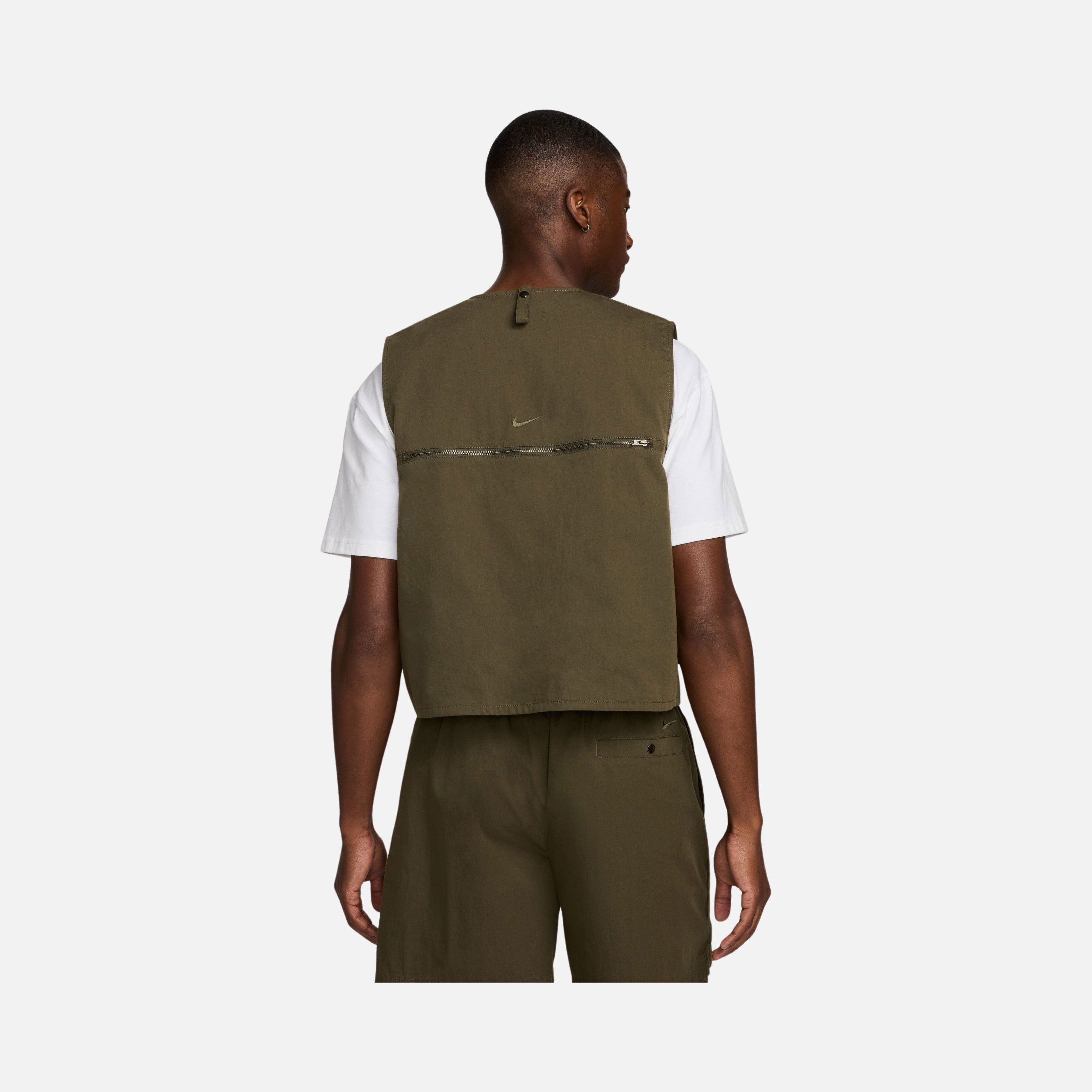 Nike Life Utility Stonewashed Cotton Fabric Full-Zip Erkek Yelek