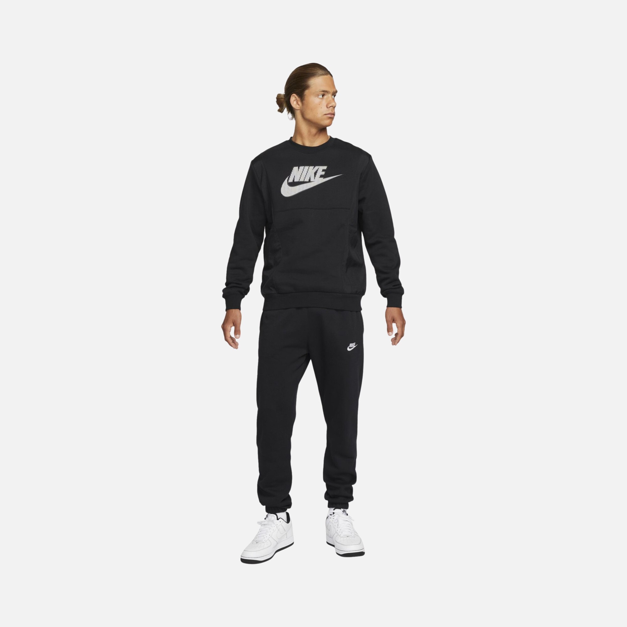 Nike Sportswear Hybrid Fleece Colorblock Erkek Sweatshirt
