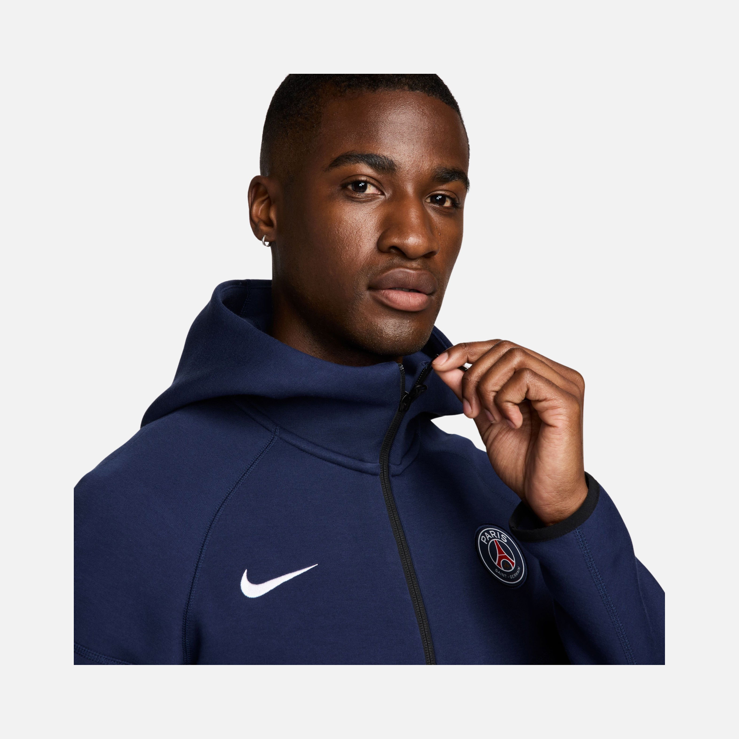 Nike Paris Saint-Germain Tech Fleece Windrunner FW24 Full-Zip Hoodie Erkek Sweatshirt