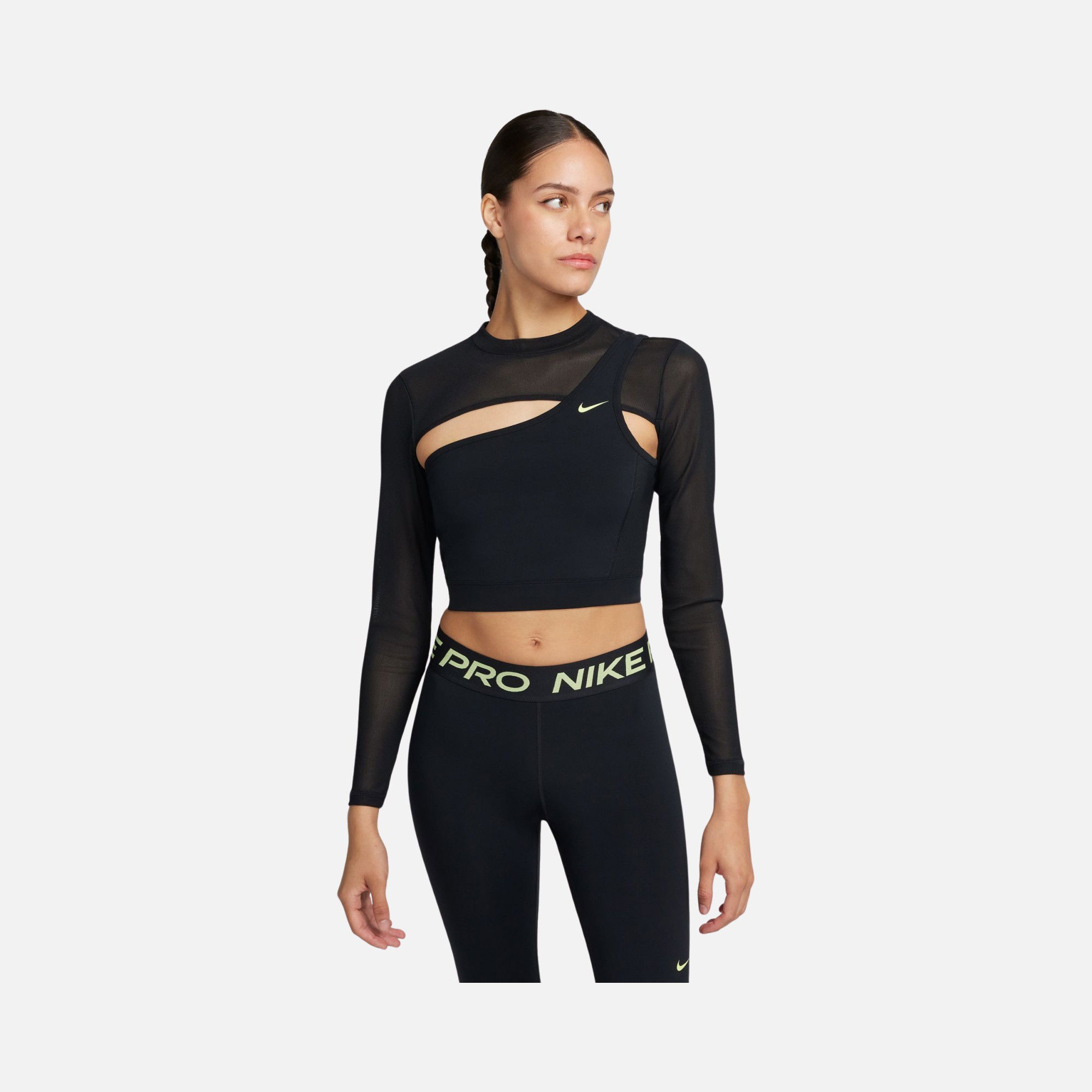 Nike Pro Cropped Novelty Training Long-Sleeve Kadın Tişört