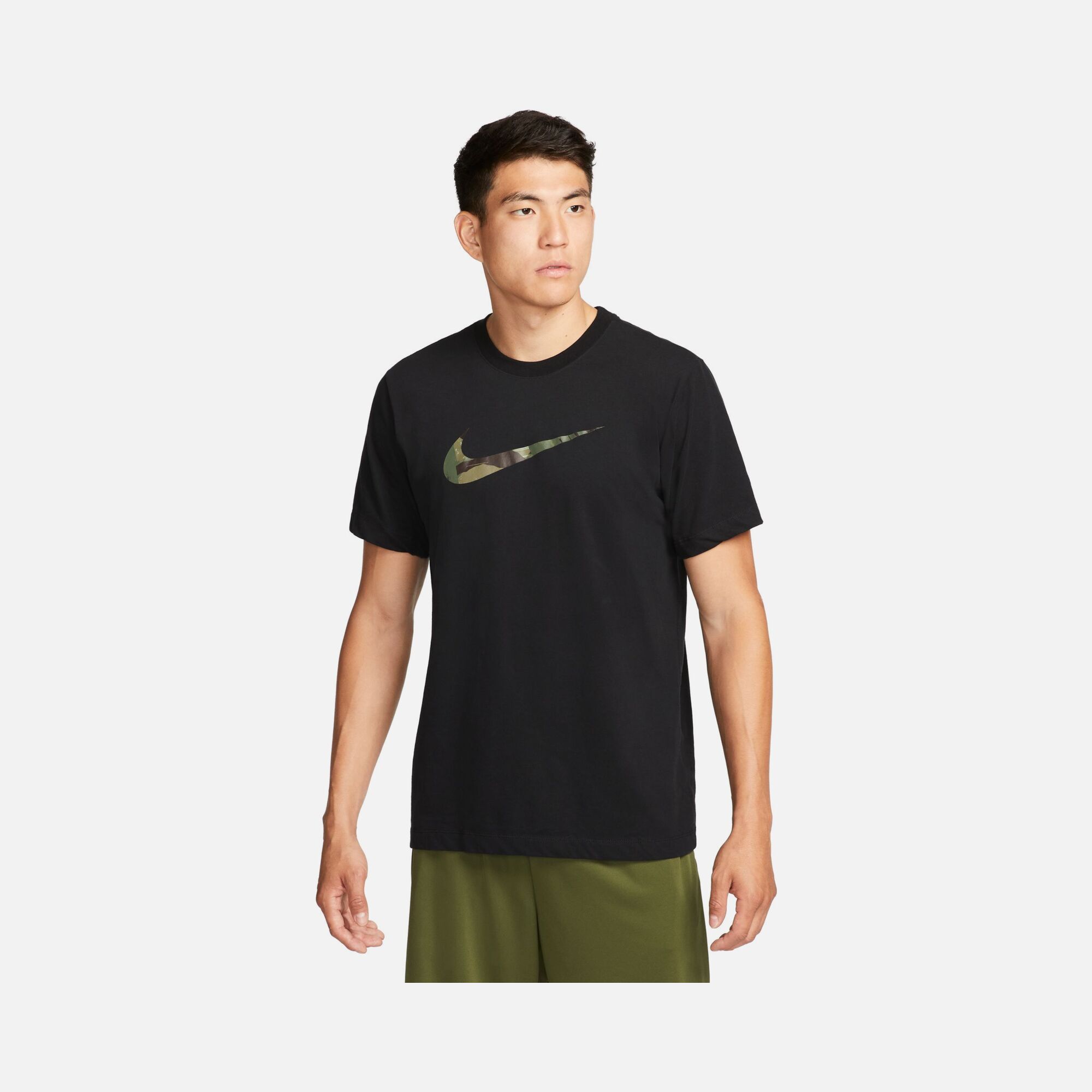 Nike Dri-Fit Camouflage Swoosh Graphic Training Short-Sleeve Erkek Tişört