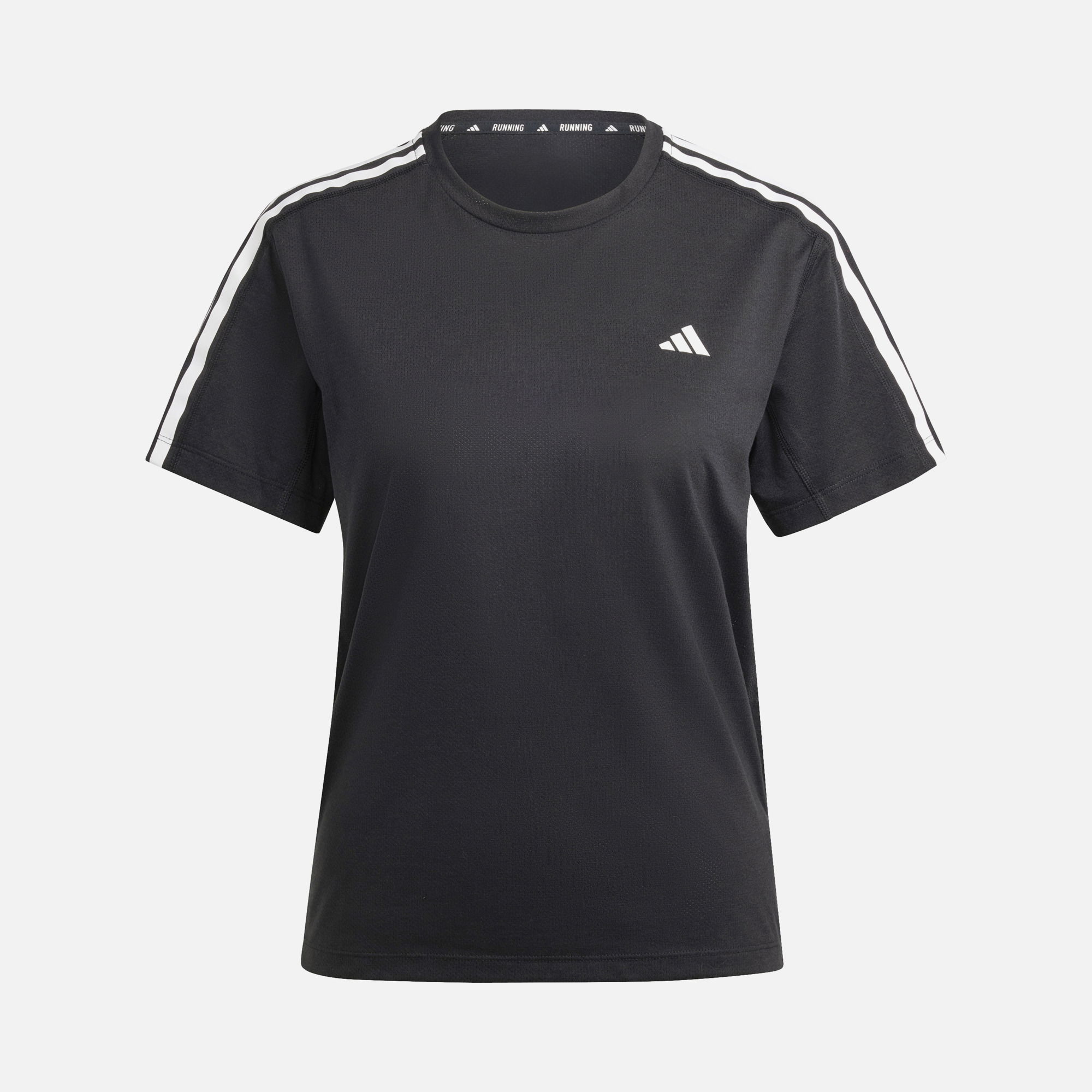 adidas AEROREADY Own the Run 3-Stripes Running Short-Sleeve Kadın Tişört
