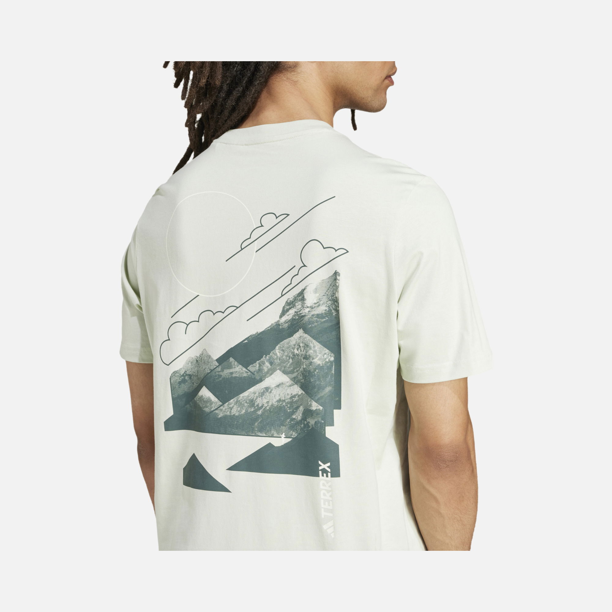 adidas Terrex Run Sun Graphic Hiking Short-Sleeve Erkek Tişört