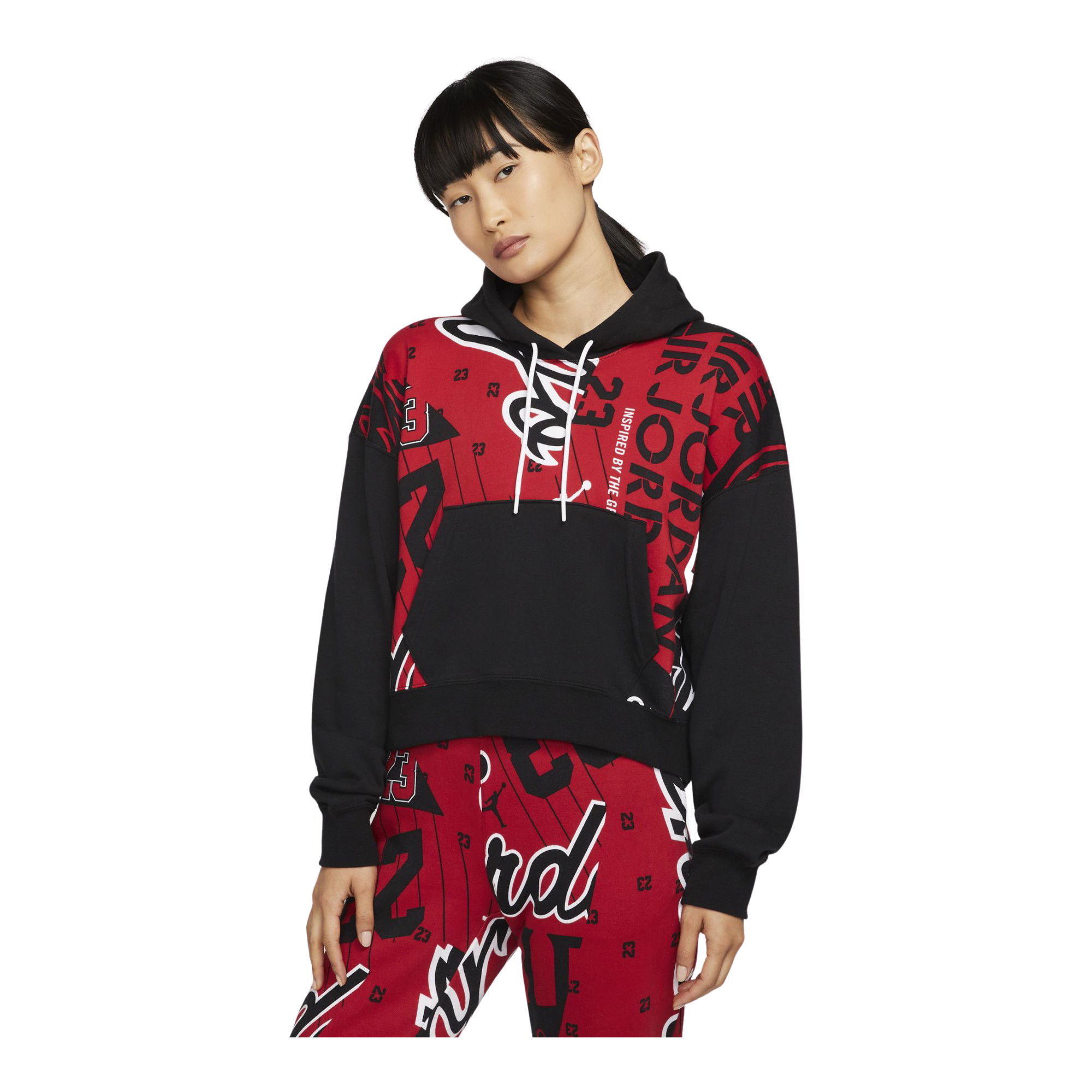 Nike Jordan Fleece All-over Printed Core Hoodie Kadın Sweatshirt