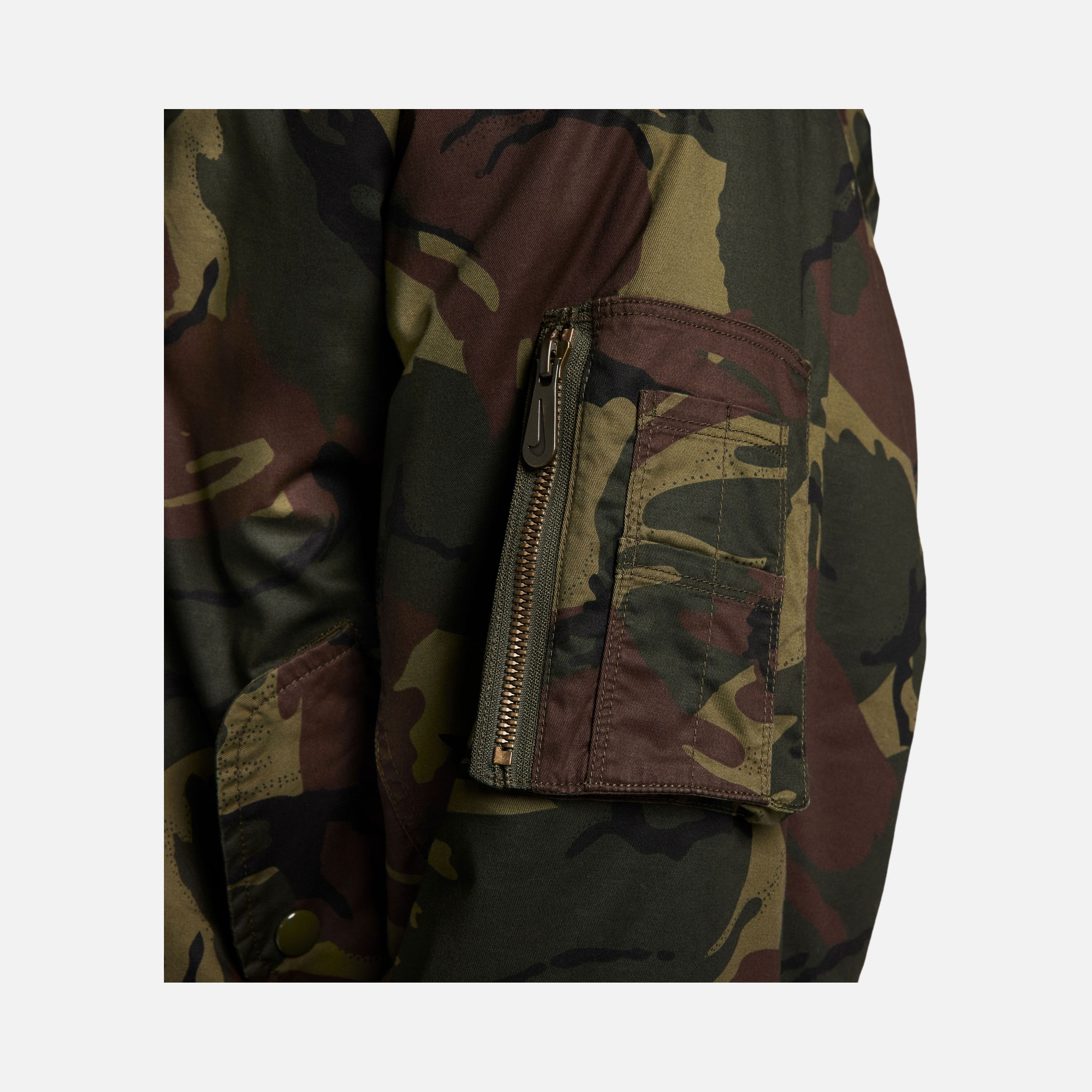 Nike Life Woven MA1 Flight ''Camouflage Printed'' Loose Fit Lined Erkek Ceket