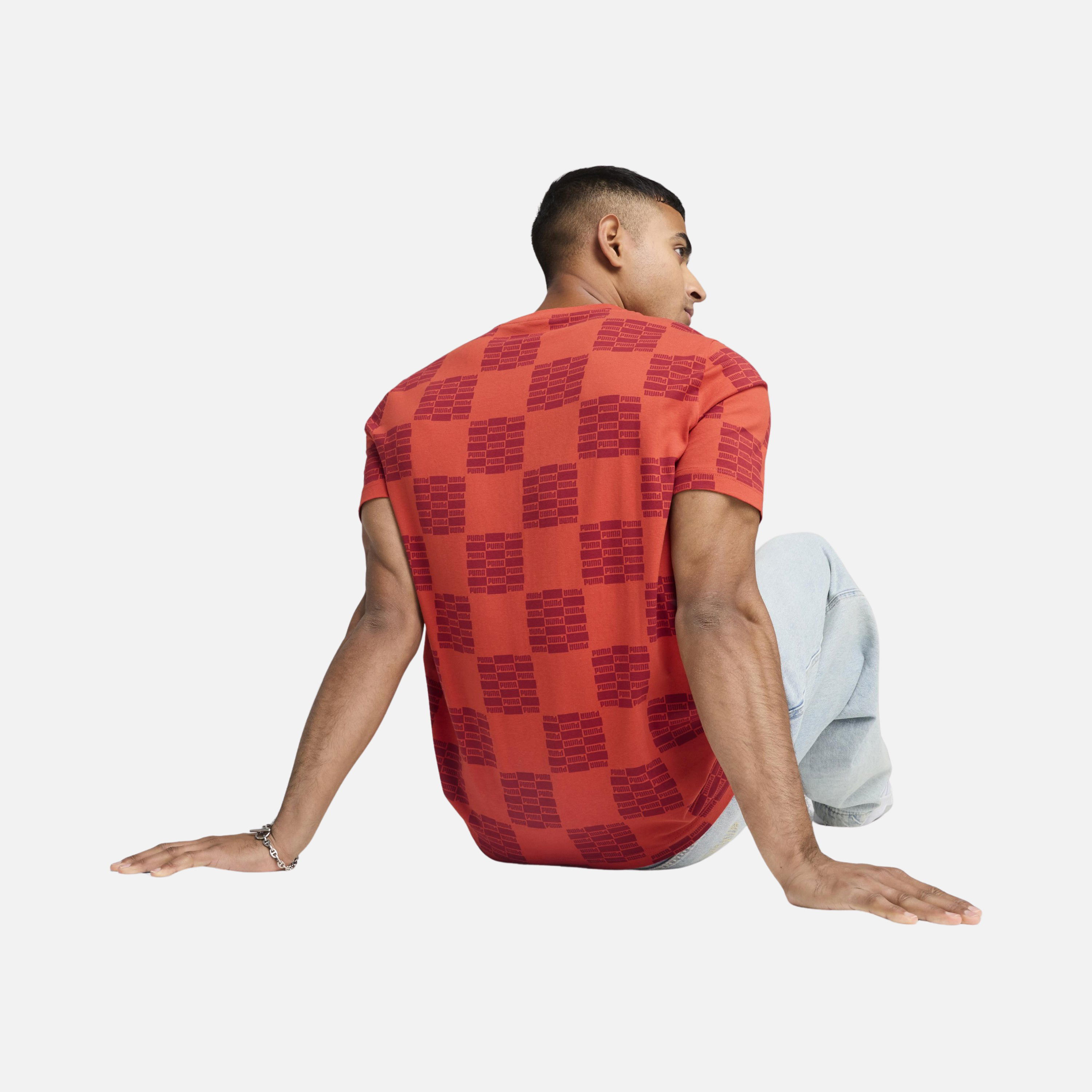 Puma Sportswear United All Over Printed Regular-Fit Short-Sleeve Erkek Tişört