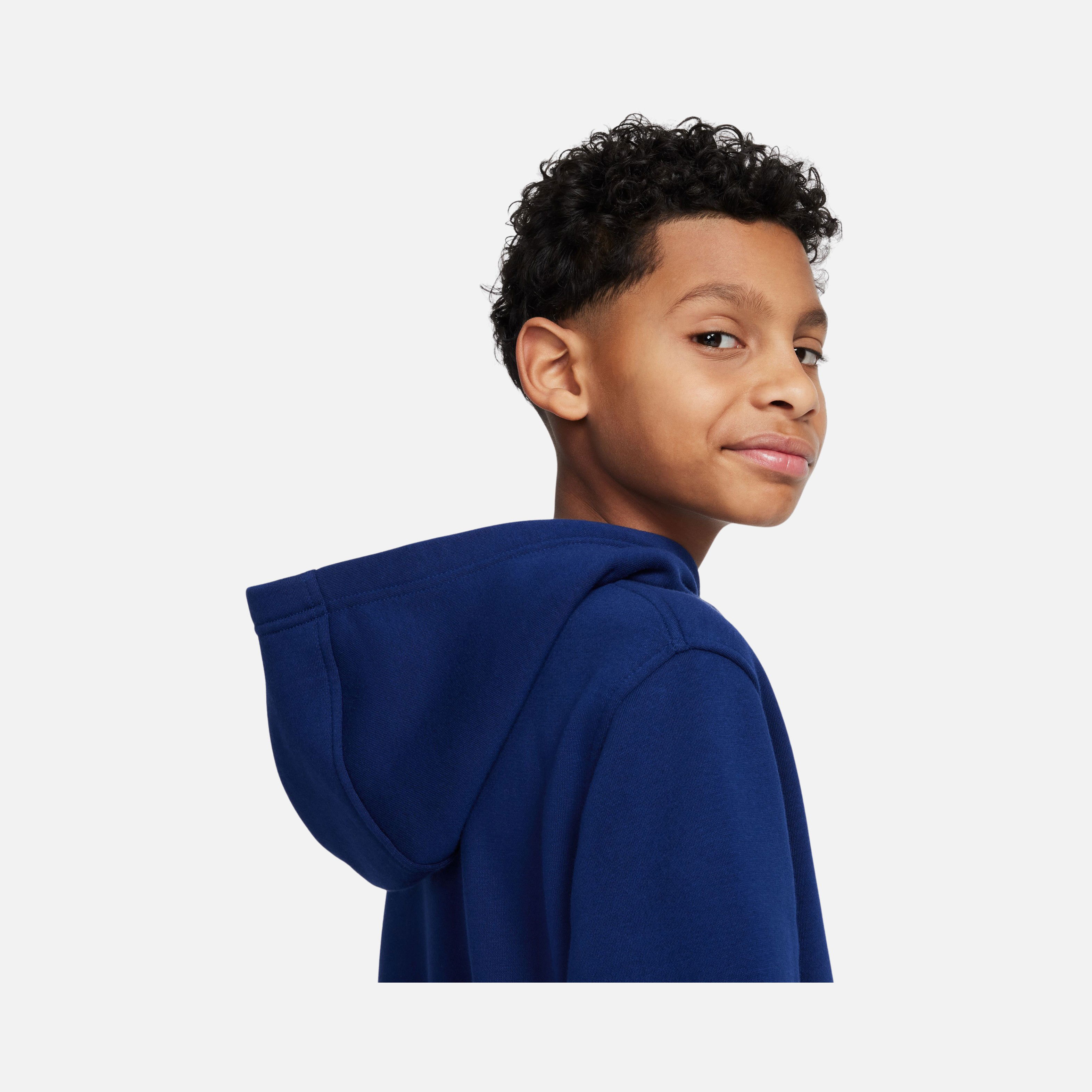 Nike Club Fleece ''Erling Haaland Force9'' Graphic Football Academy Hooded Çocuk Sweatshirt