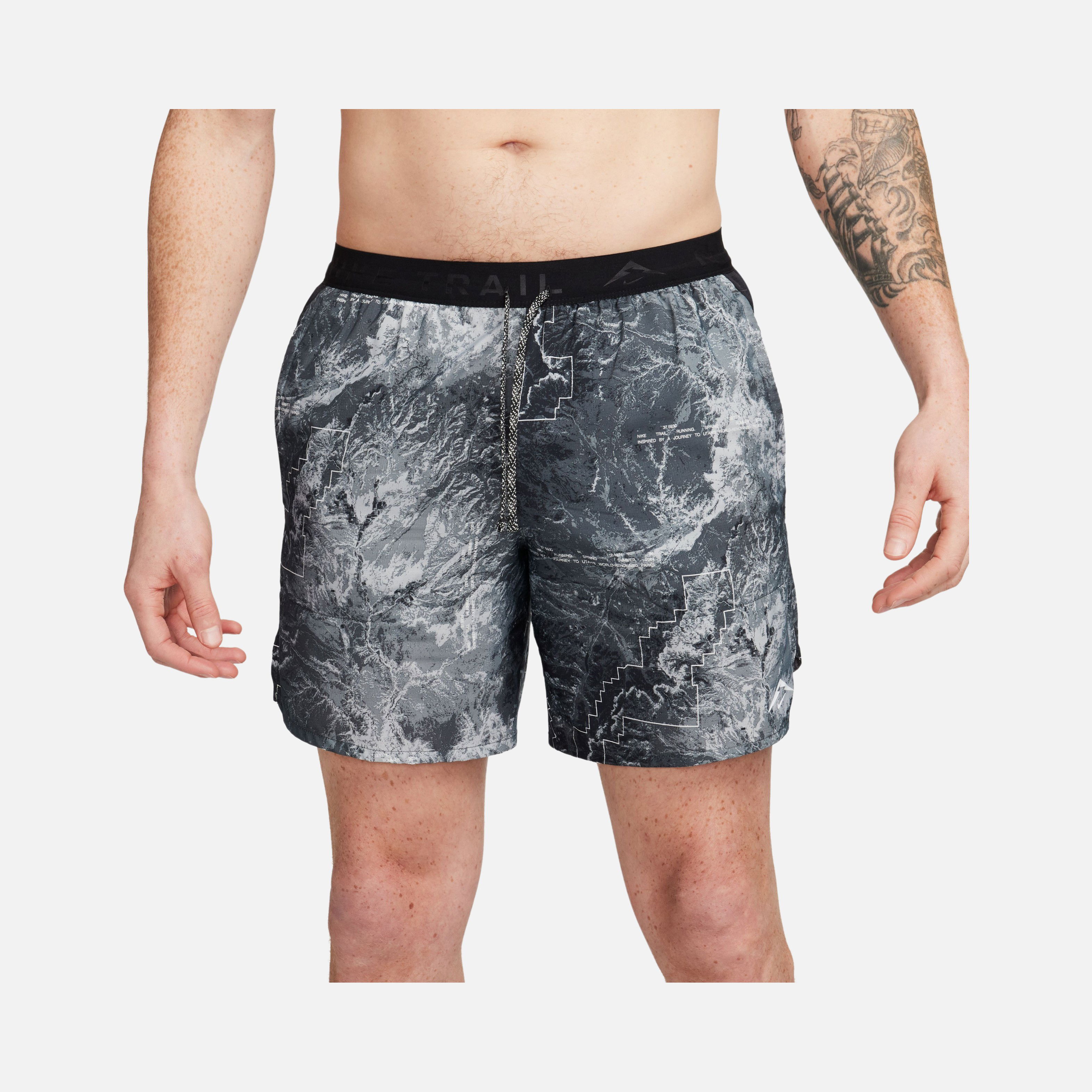 Nike Stride Dri-Fit 7" Brief-Lined All-Over Printed Running Erkek Şort