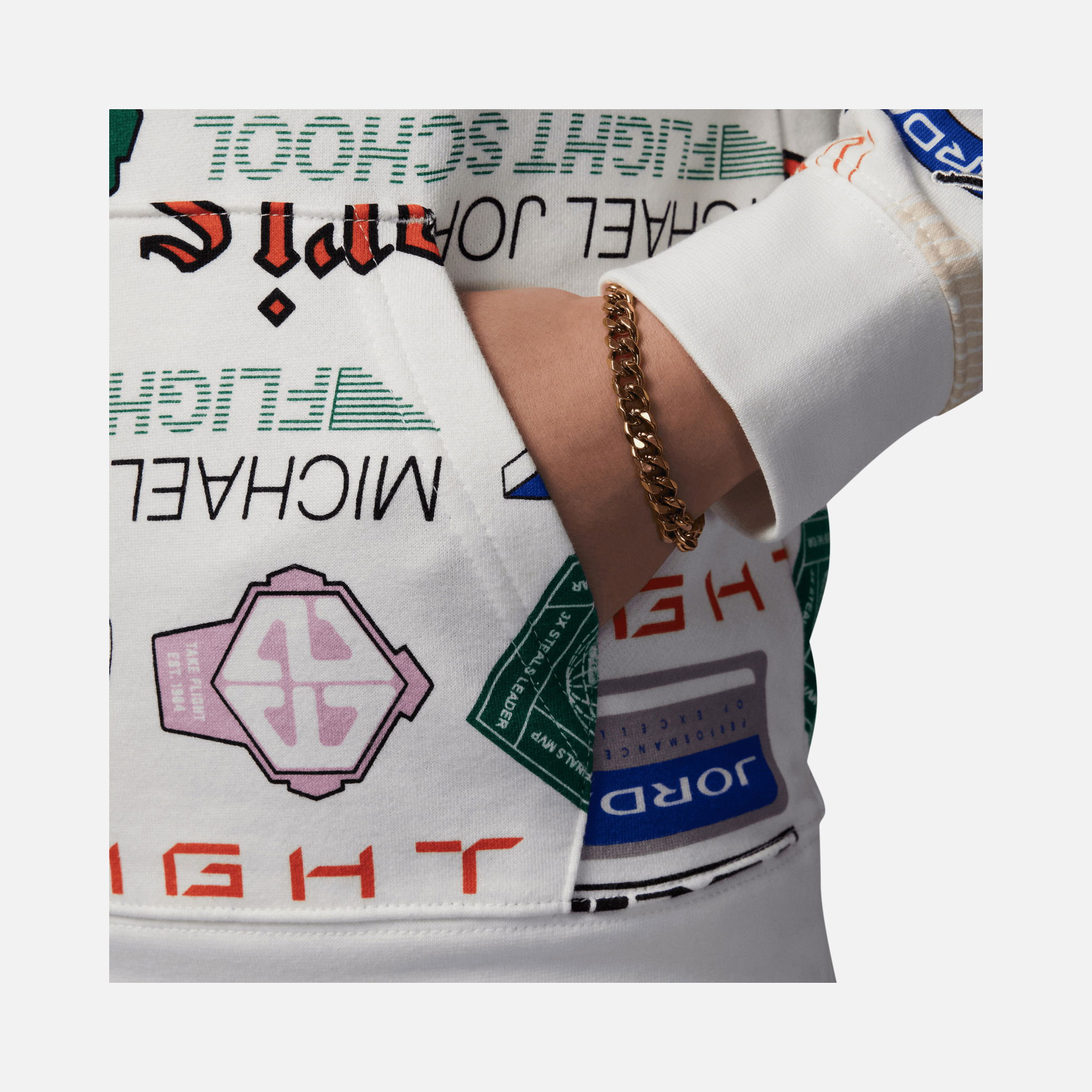 Nike Jordan Essentials All Over Printed Pullover Hooded Çocuk Sweatshirt