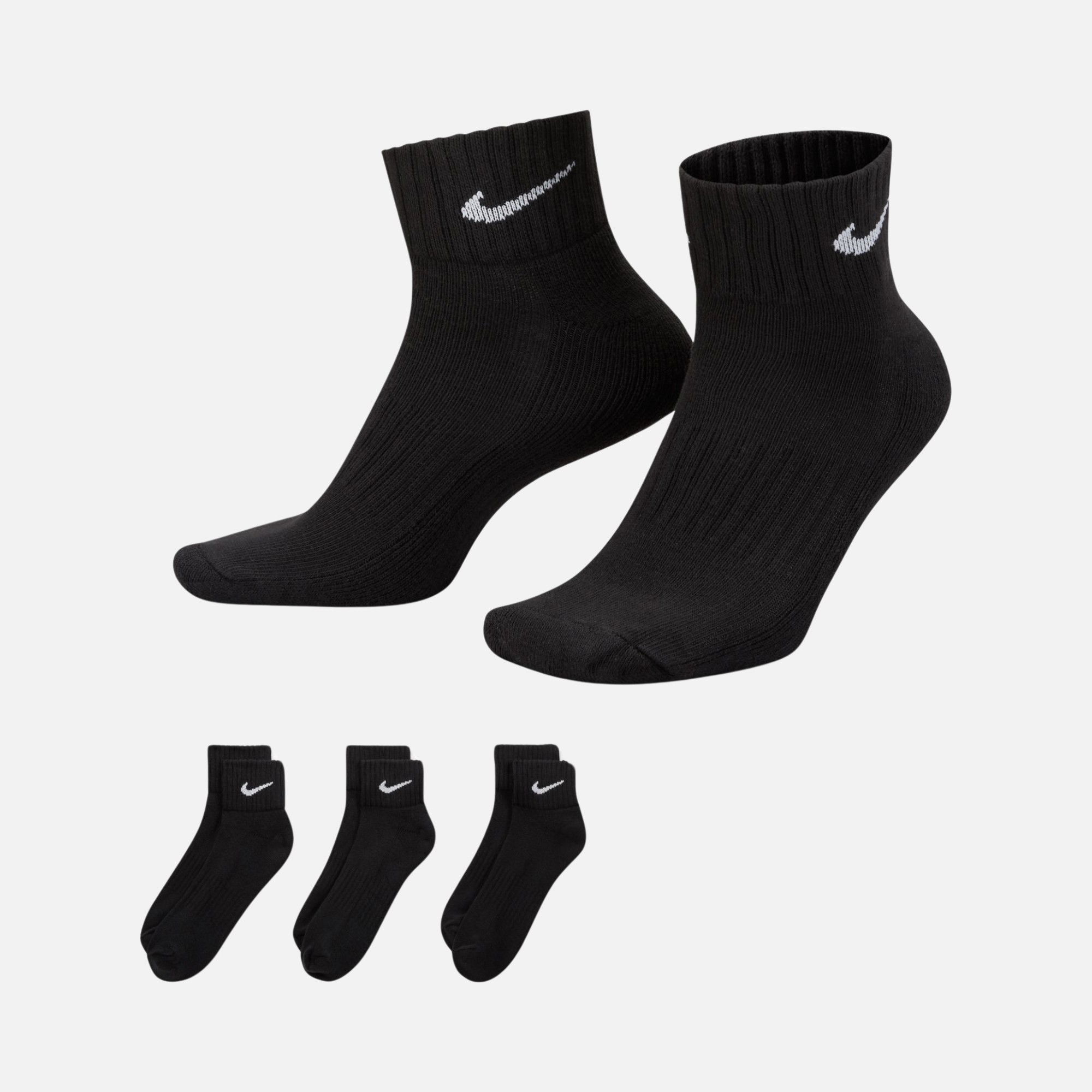 Nike Cushioned Ankle Cotton Training (3 Pairs) Unisex Çorap