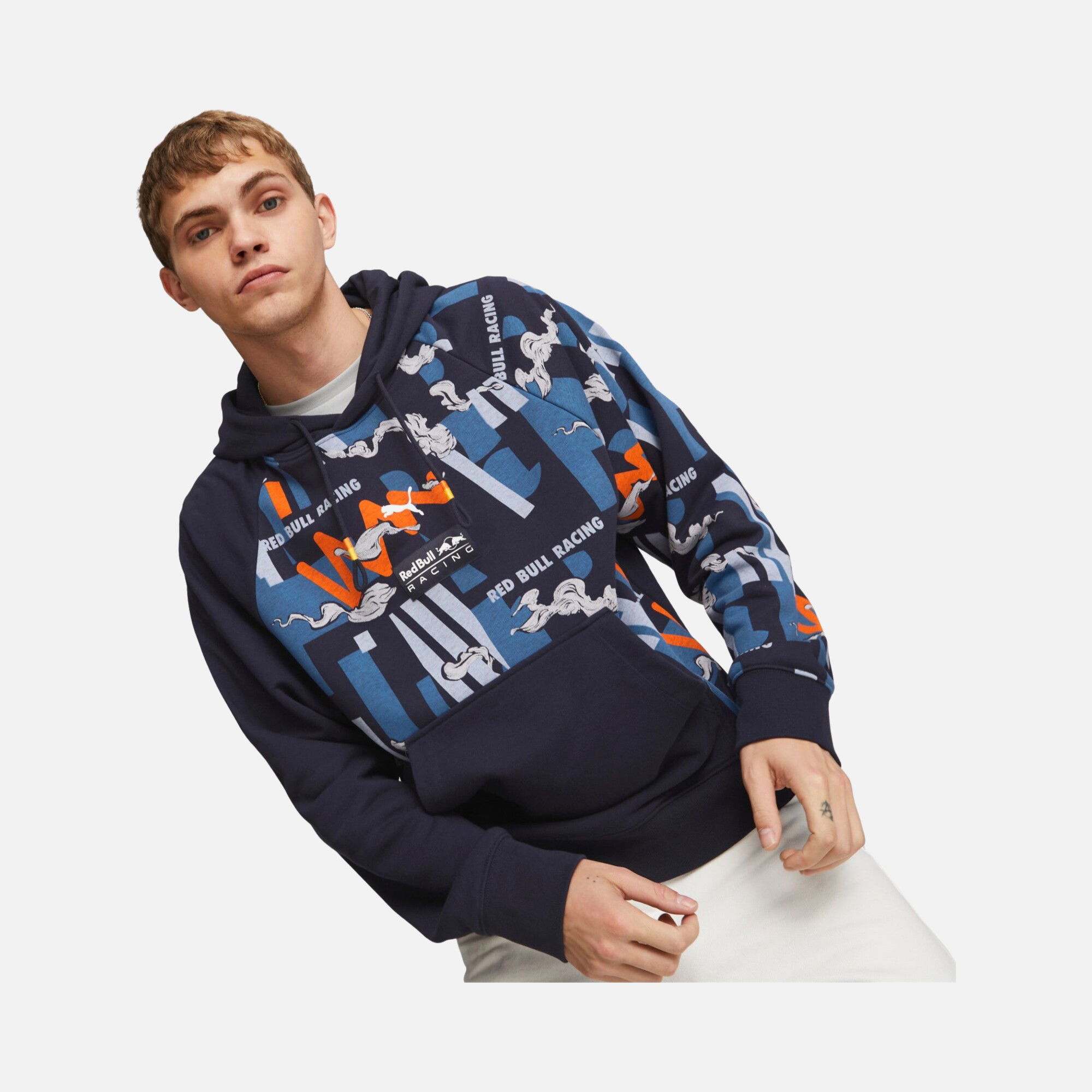 Puma Red Bull Racing Graphic AOP Hoodie Erkek Sweatshirt
