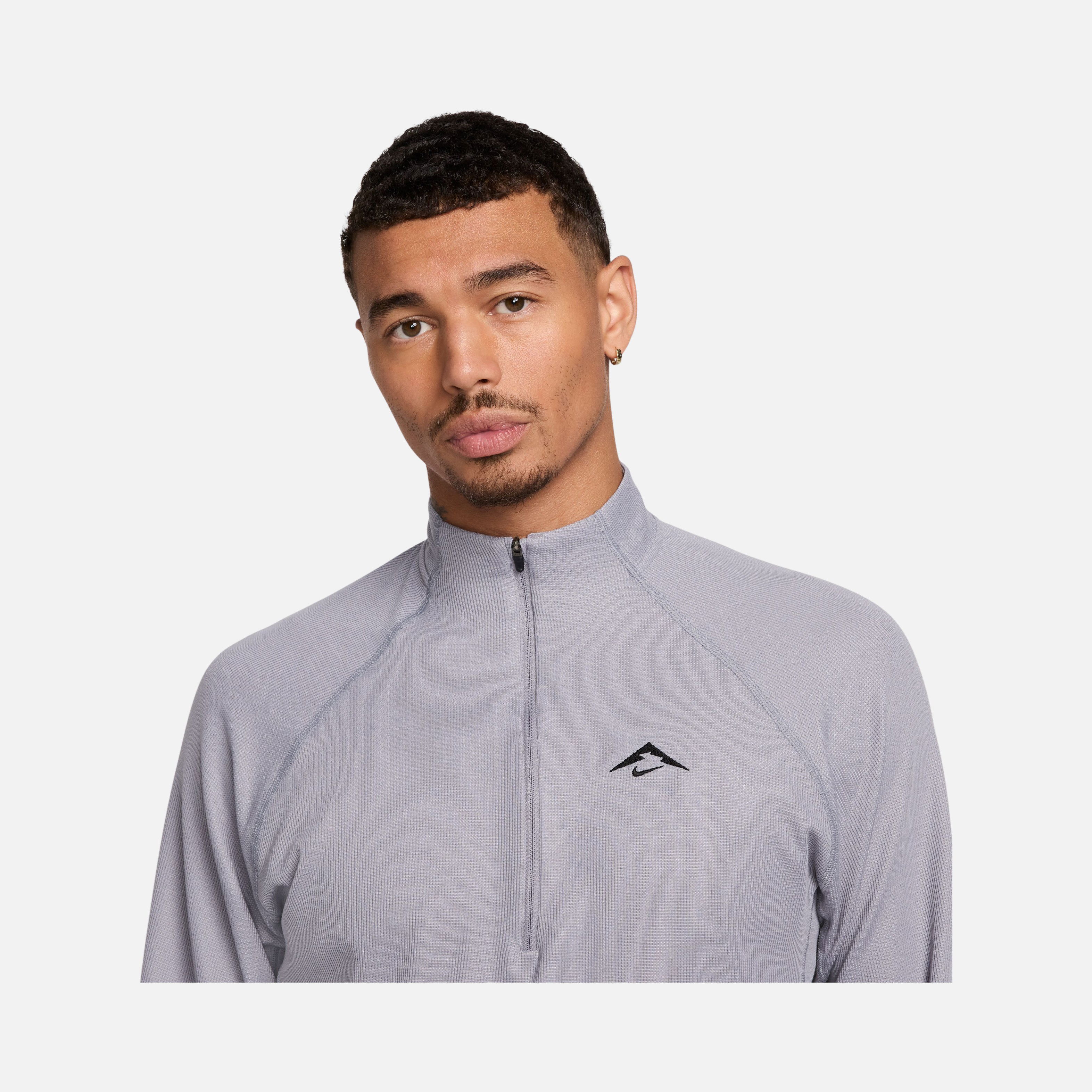 Nike Dri-Fit Mid-Layer Trail Running 1/2-Zip Long-Sleeve Erkek Tişört