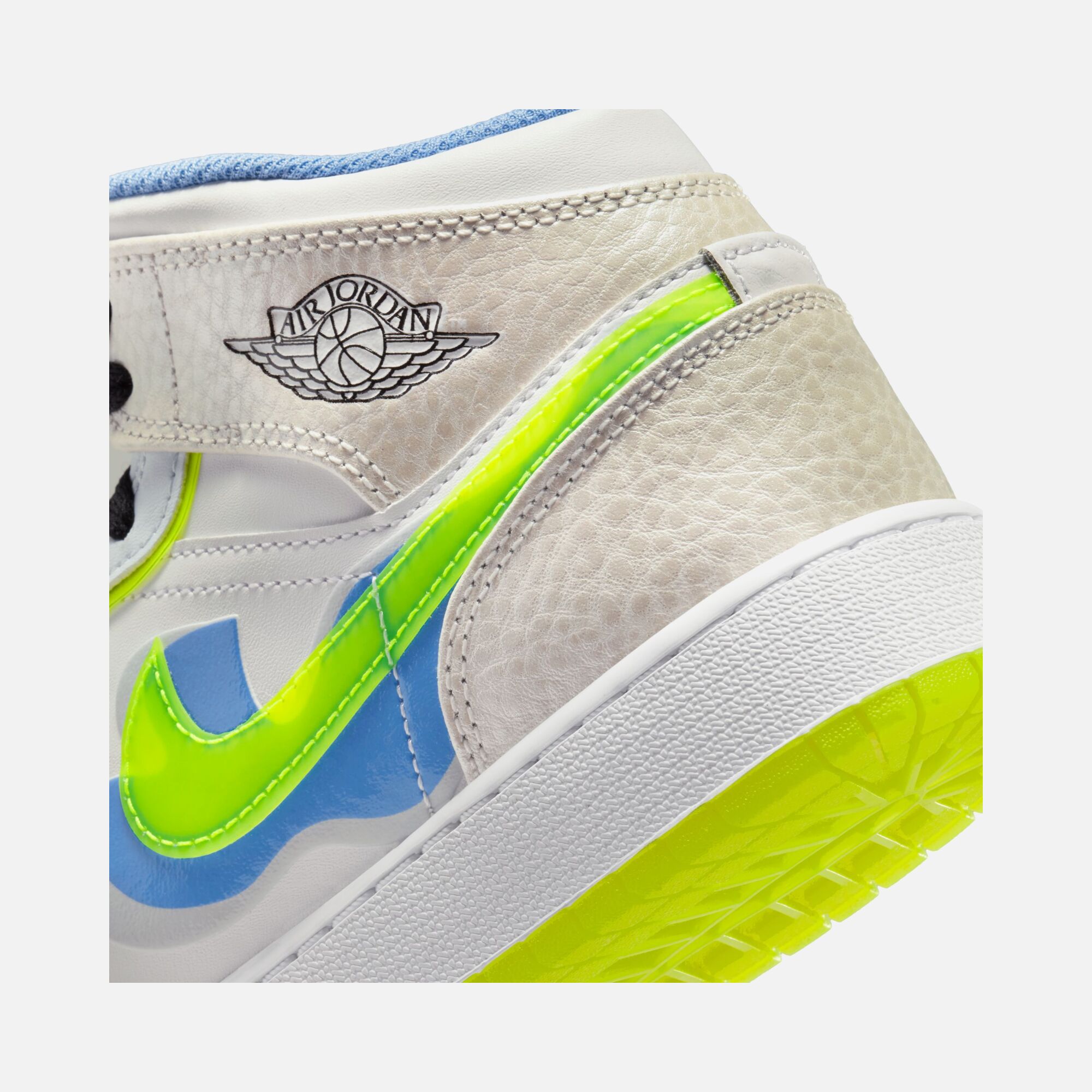 Nike Air Jordan 1 Mid SE "Warped Swoosh" (GS) Spor Ayakkabı