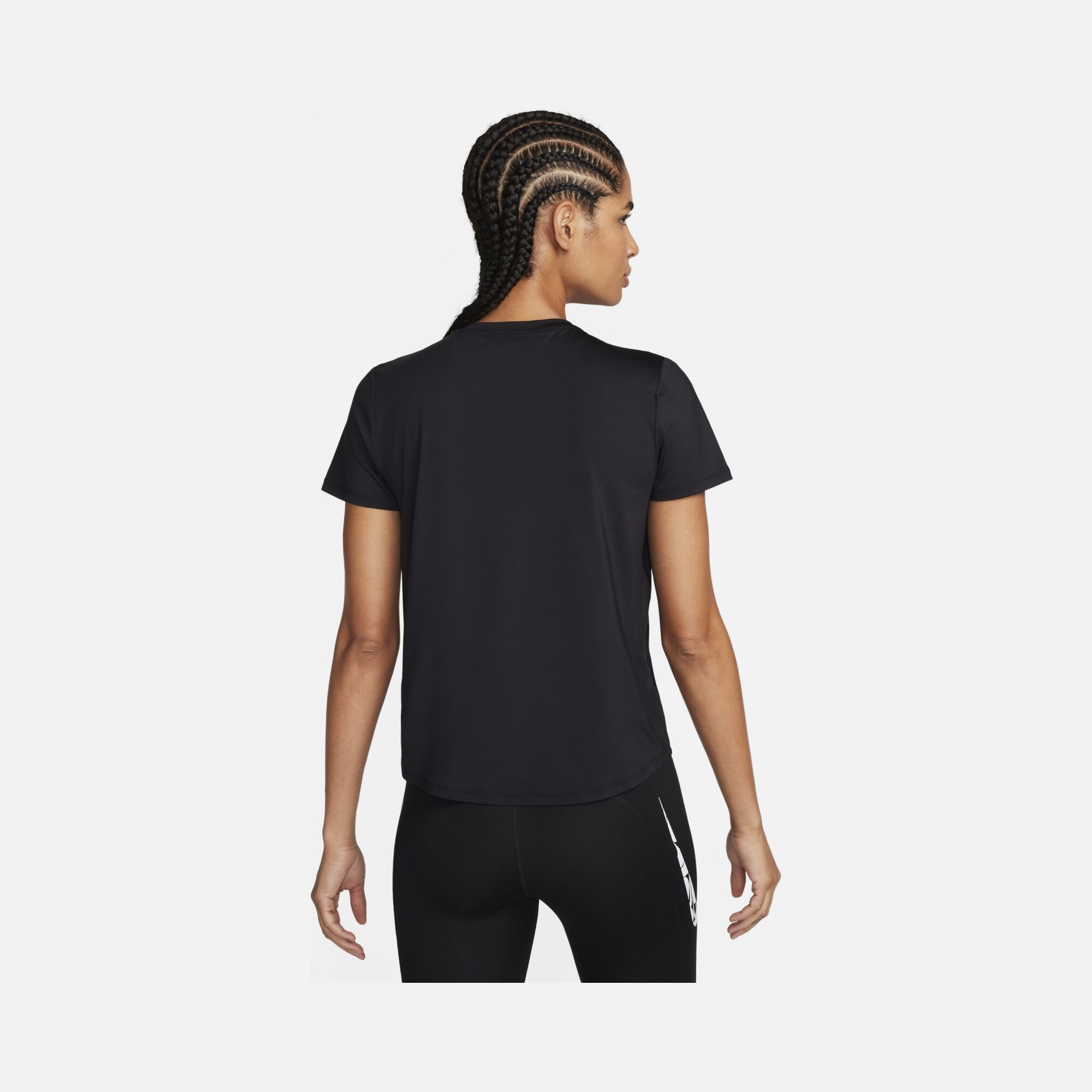 Nike One Dri-Fit Printed Swoosh Logo Running Short-Sleeve Kadın Tişört