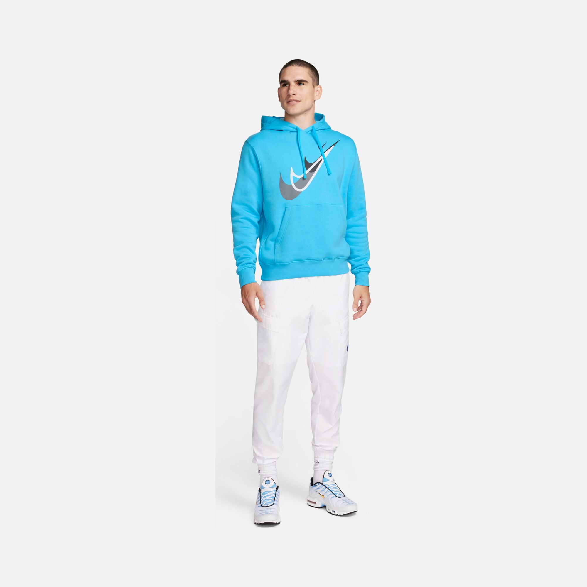 Nike Sportswear Fleece ''Triple Swoosh Graphic'' Pullover Hoodie Erkek Sweatshirt