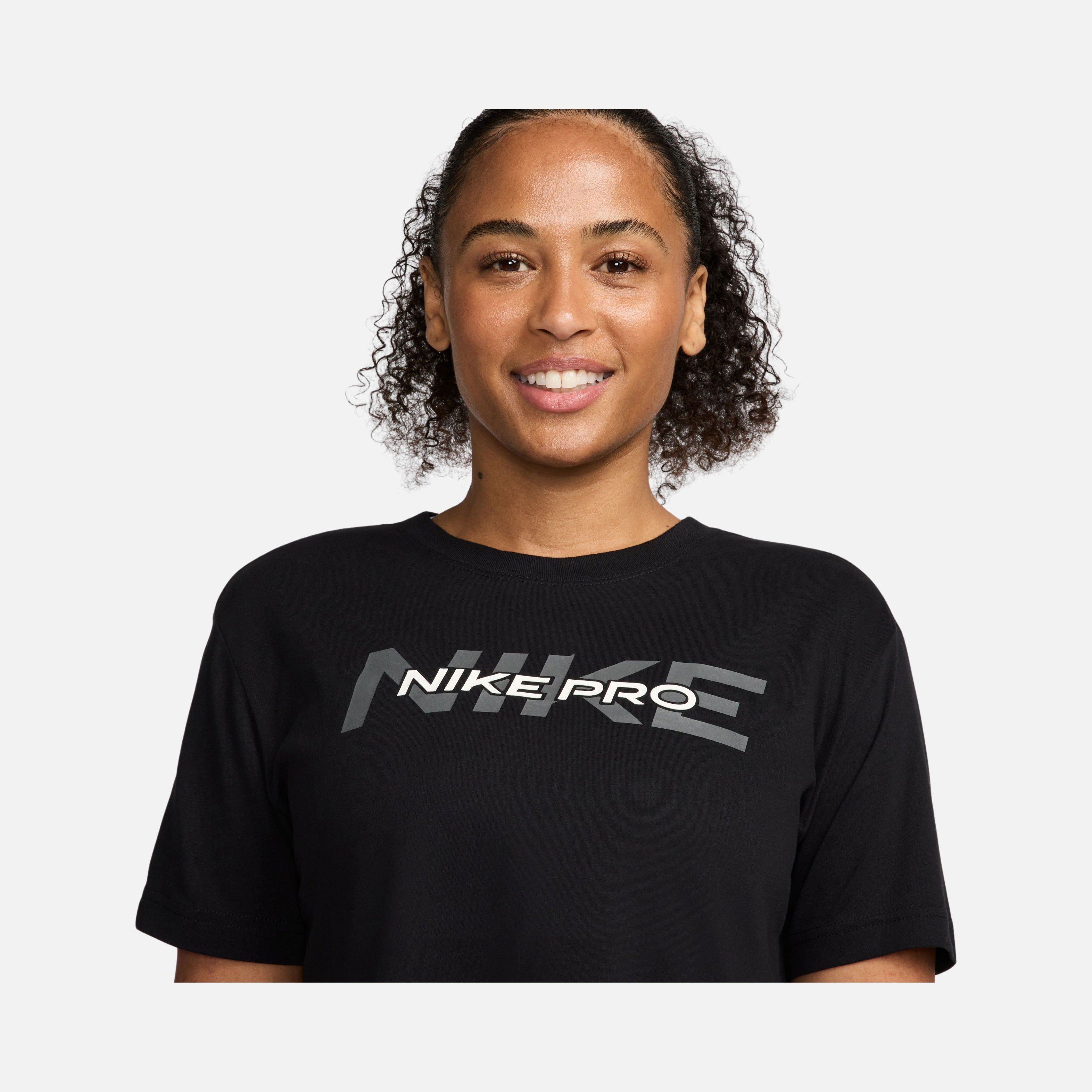 Nike Pro Graphic Cropped Training Short-Sleeve Kadın Tişört