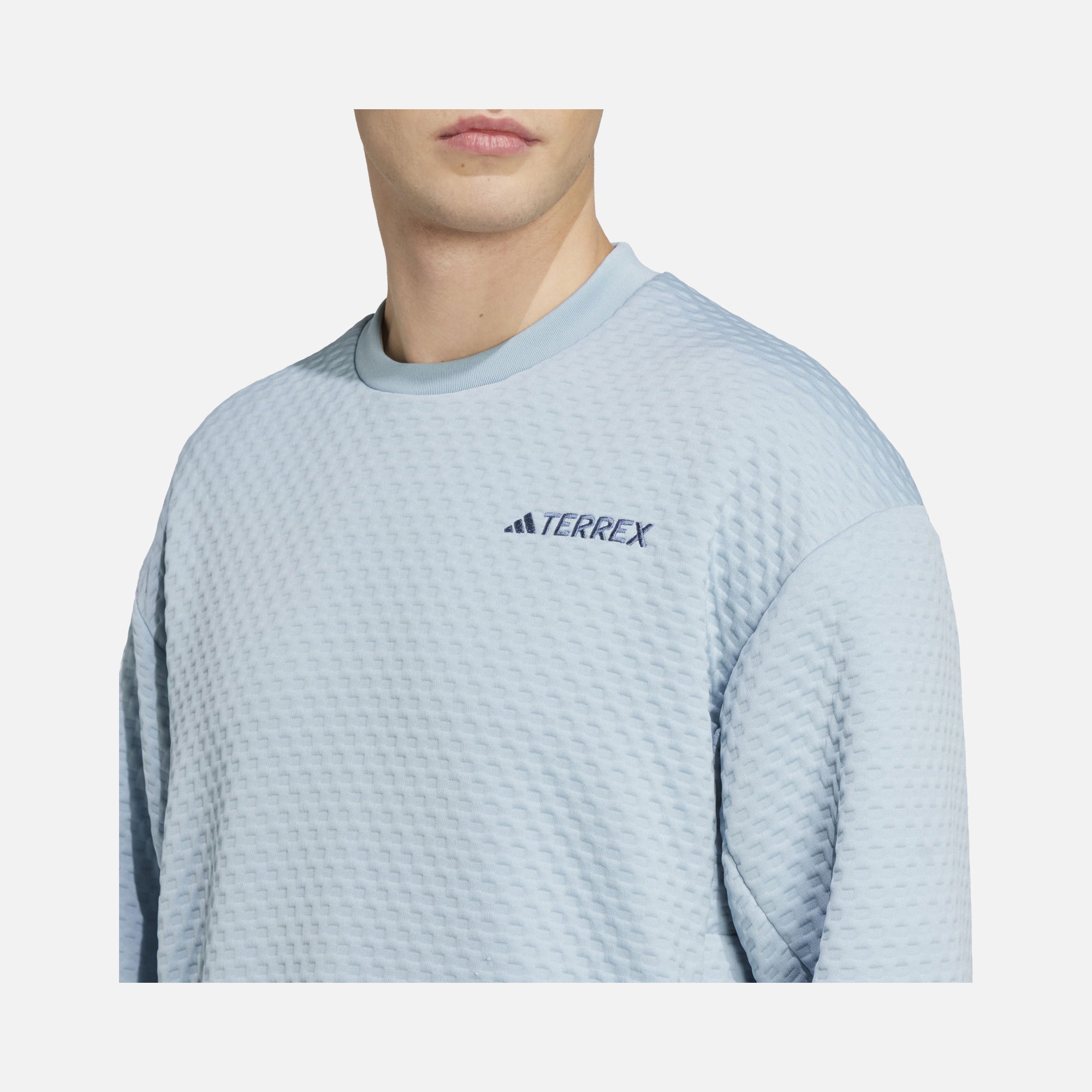 adidas Terrex Xploric Waffle Knit Crewneck Hiking Erkek Sweatshirt