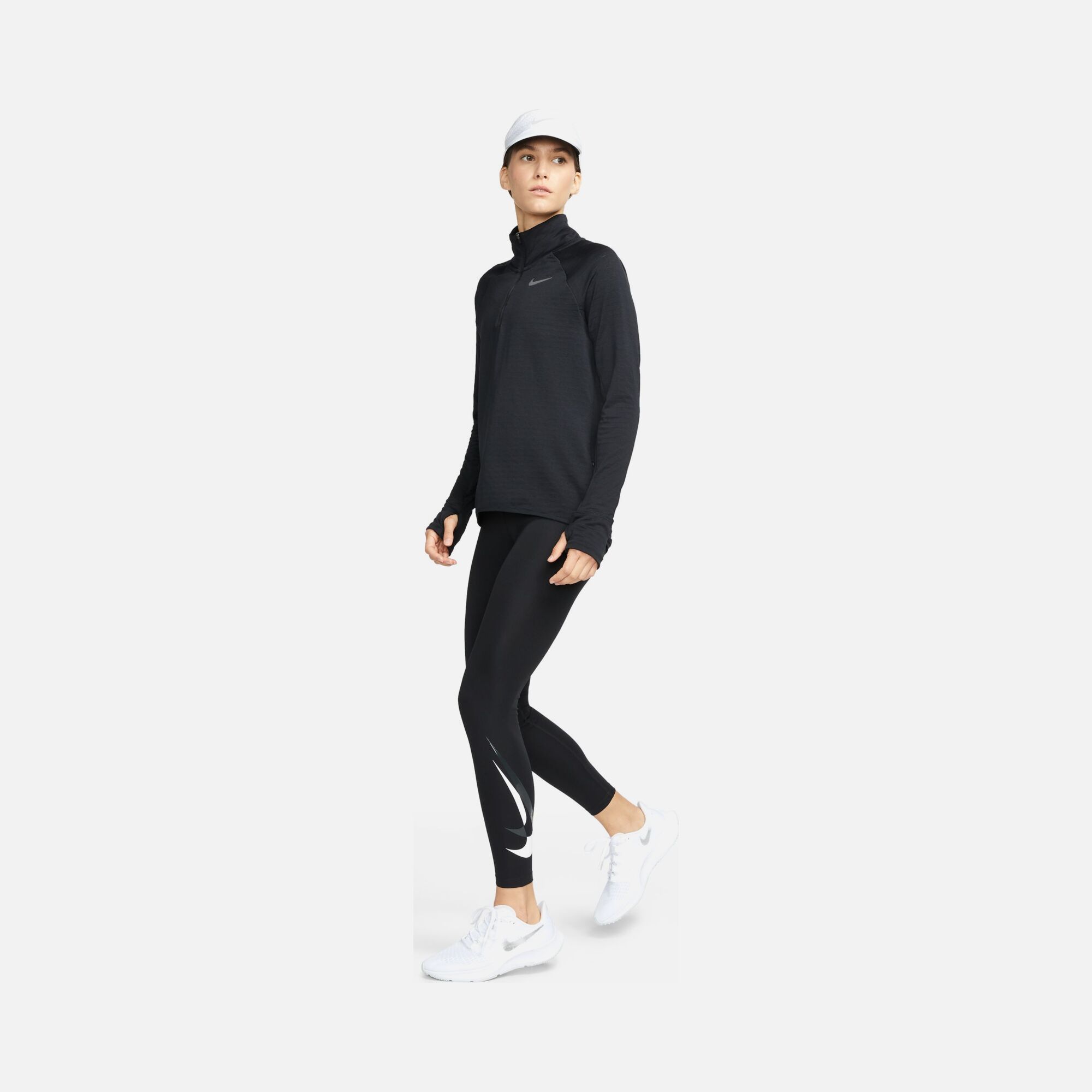 Nike Therma-Fit Element 1/2-Zip Running Long-Sleeve Kadın Tişört