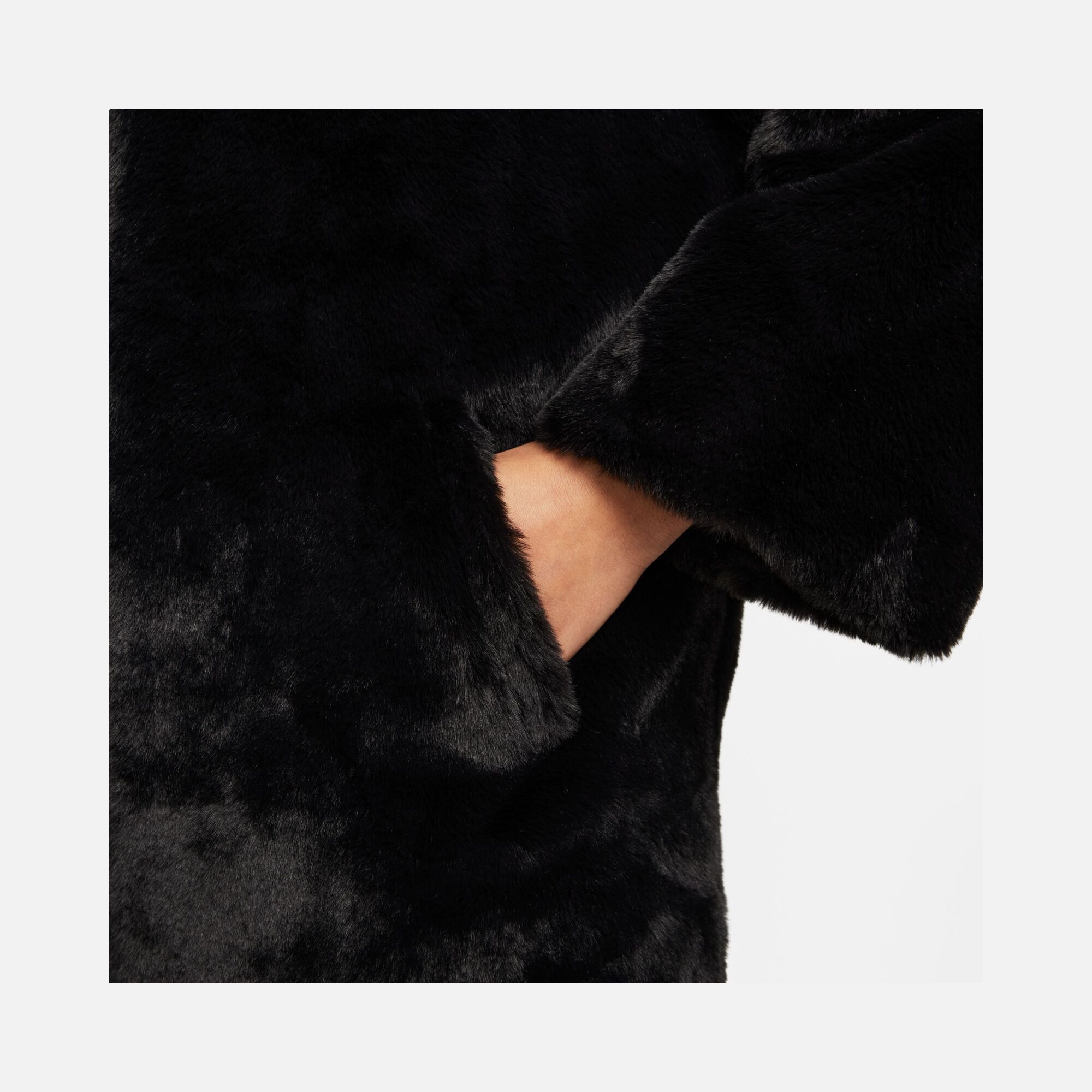 Nike Sportswear Large Swoosh Printed Faux Fur Full-Zip Long Kadın Ceket