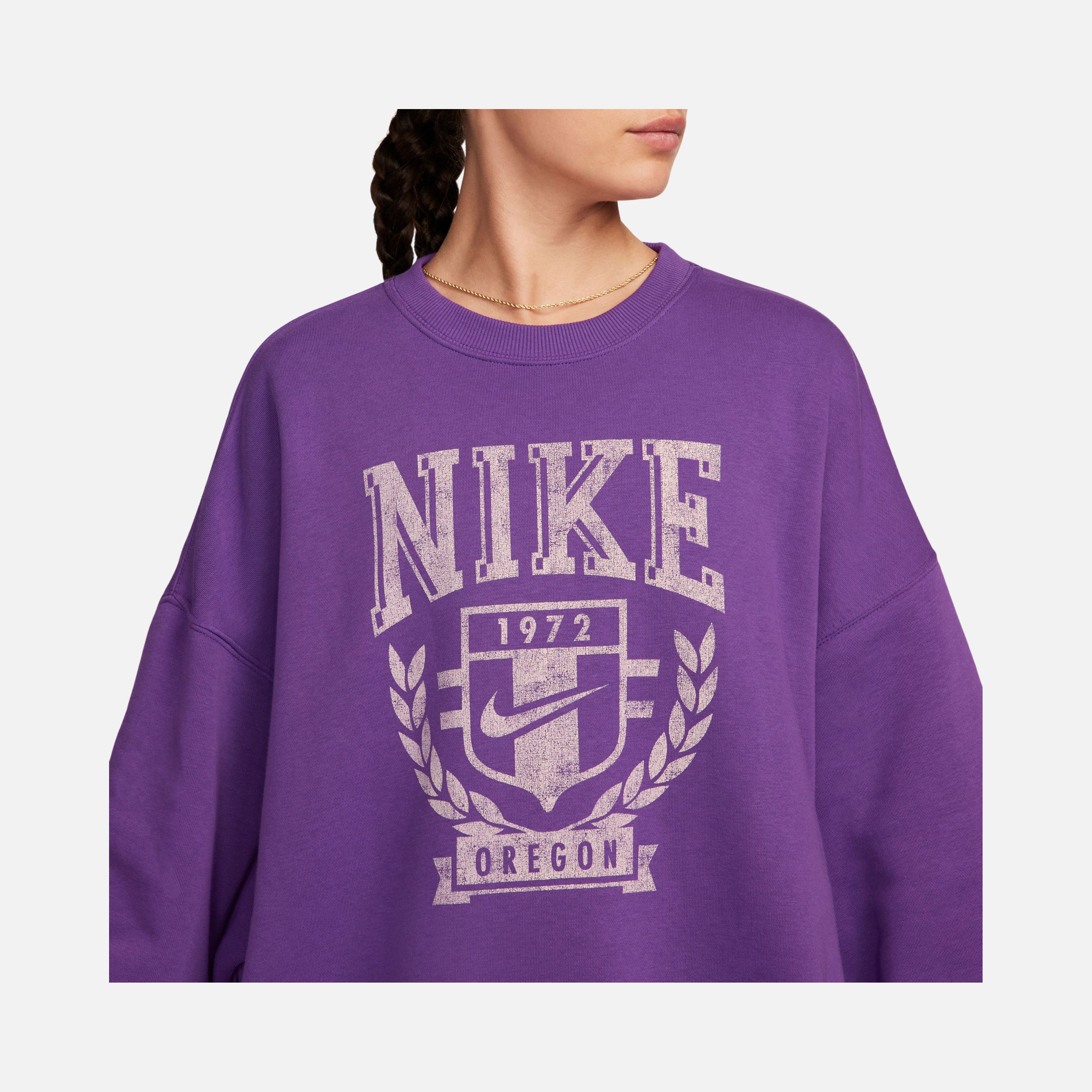 Nike Sportswear Fleece Oversized Crew Varsity Kadın Sweatshirt
