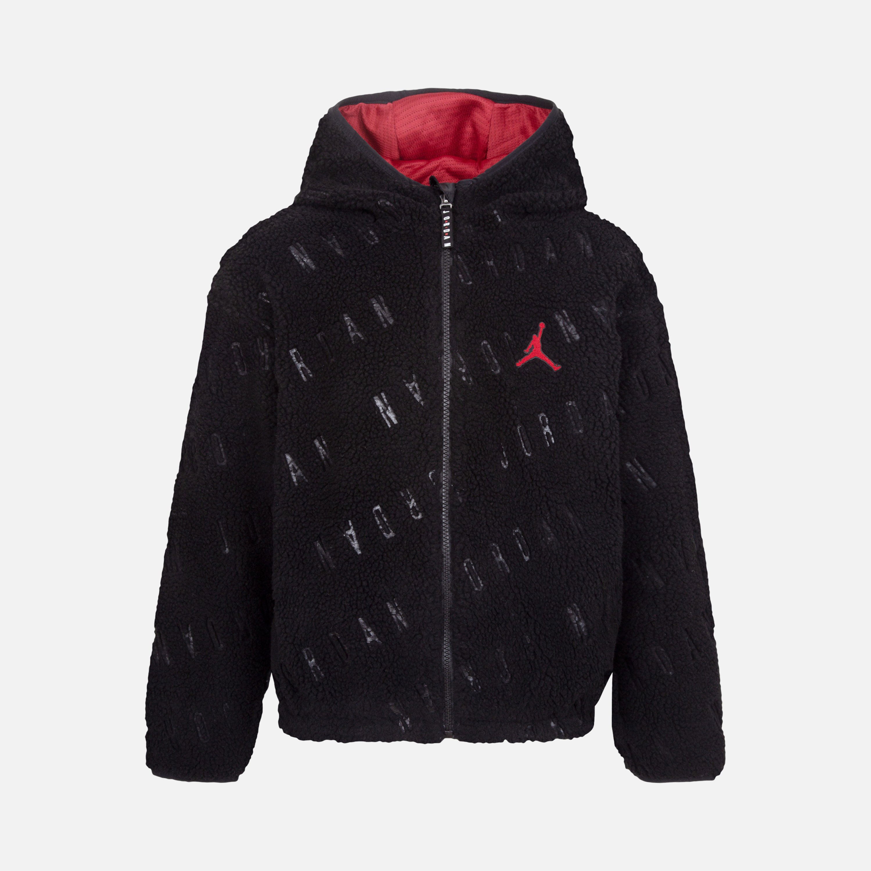 Nike Jordan Jacquard Sherpa Full-Zip Hoodie (Boys') Çocuk Mont