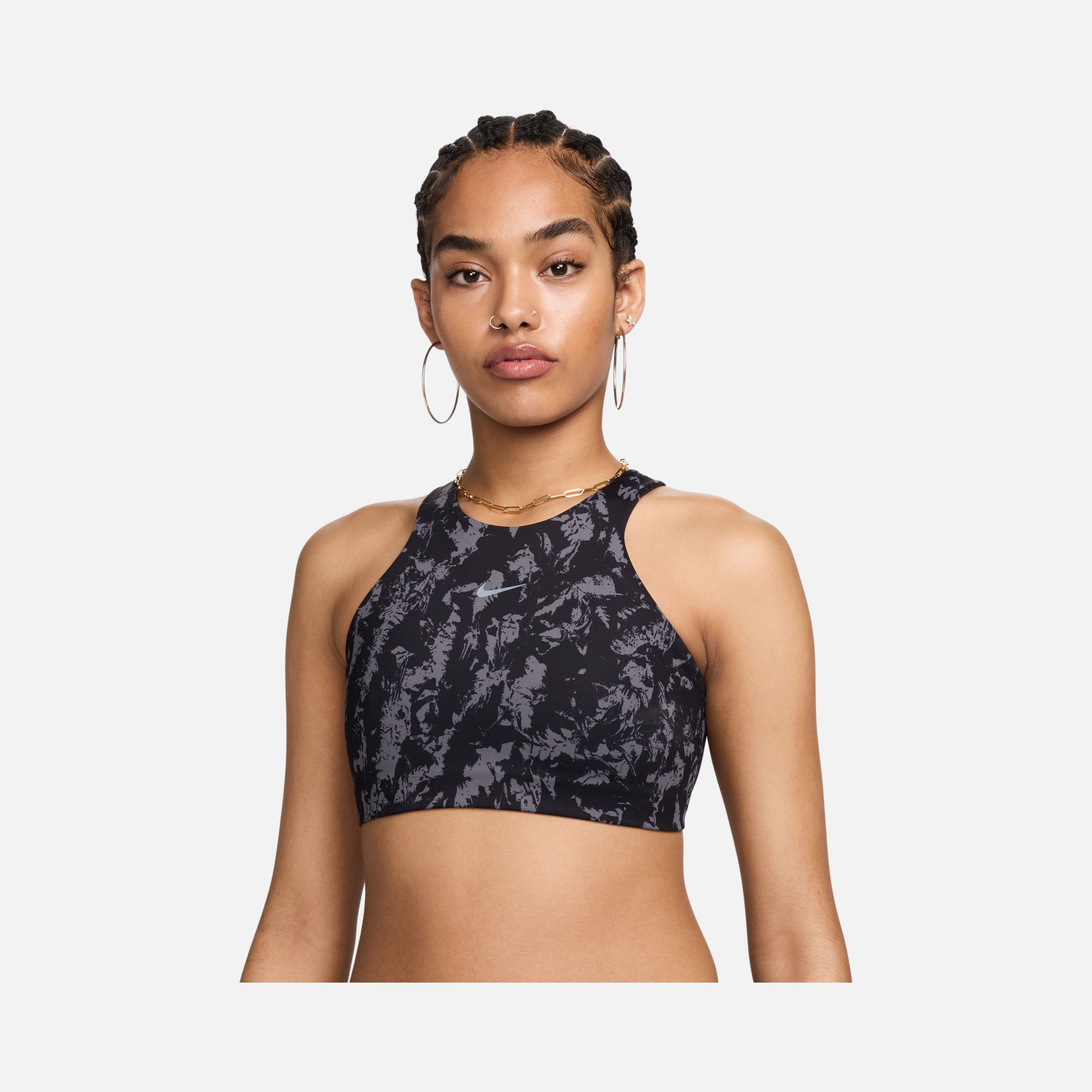 Nike One Strappy Back Lightly Lined Medium-Support Printed Training Kadın Bra