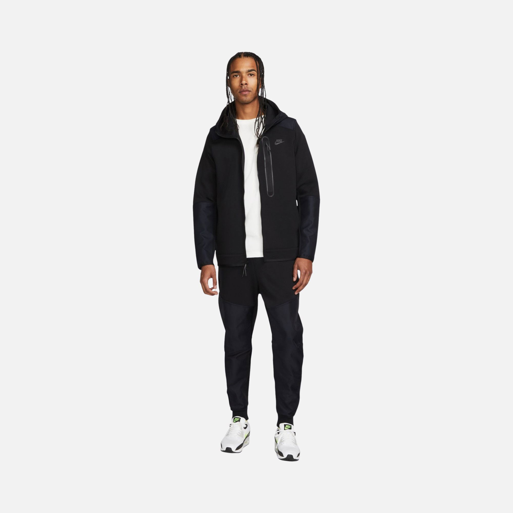 Nike Sportswear Tech Fleece ''Overlay Detail'' Full-Zip Hoodie Erkek Sweatshirt