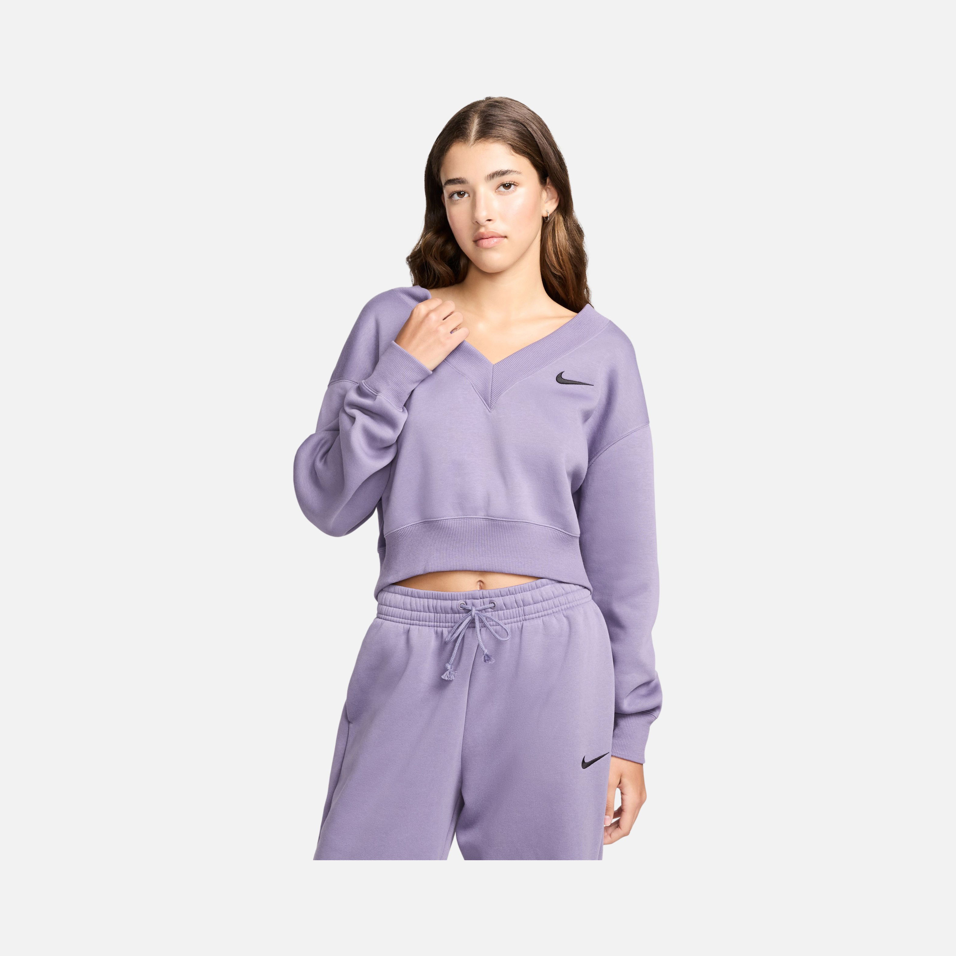 Nike Sportswear Phoenix Fleece Cropped V-Neck  Kadın Sweatshirt