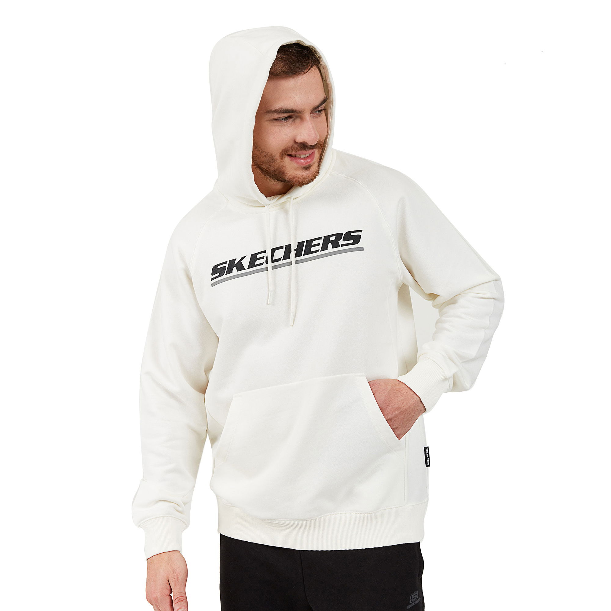 Skechers Lw Fleece Logo Printed Hoodie Erkek Sweatshirt