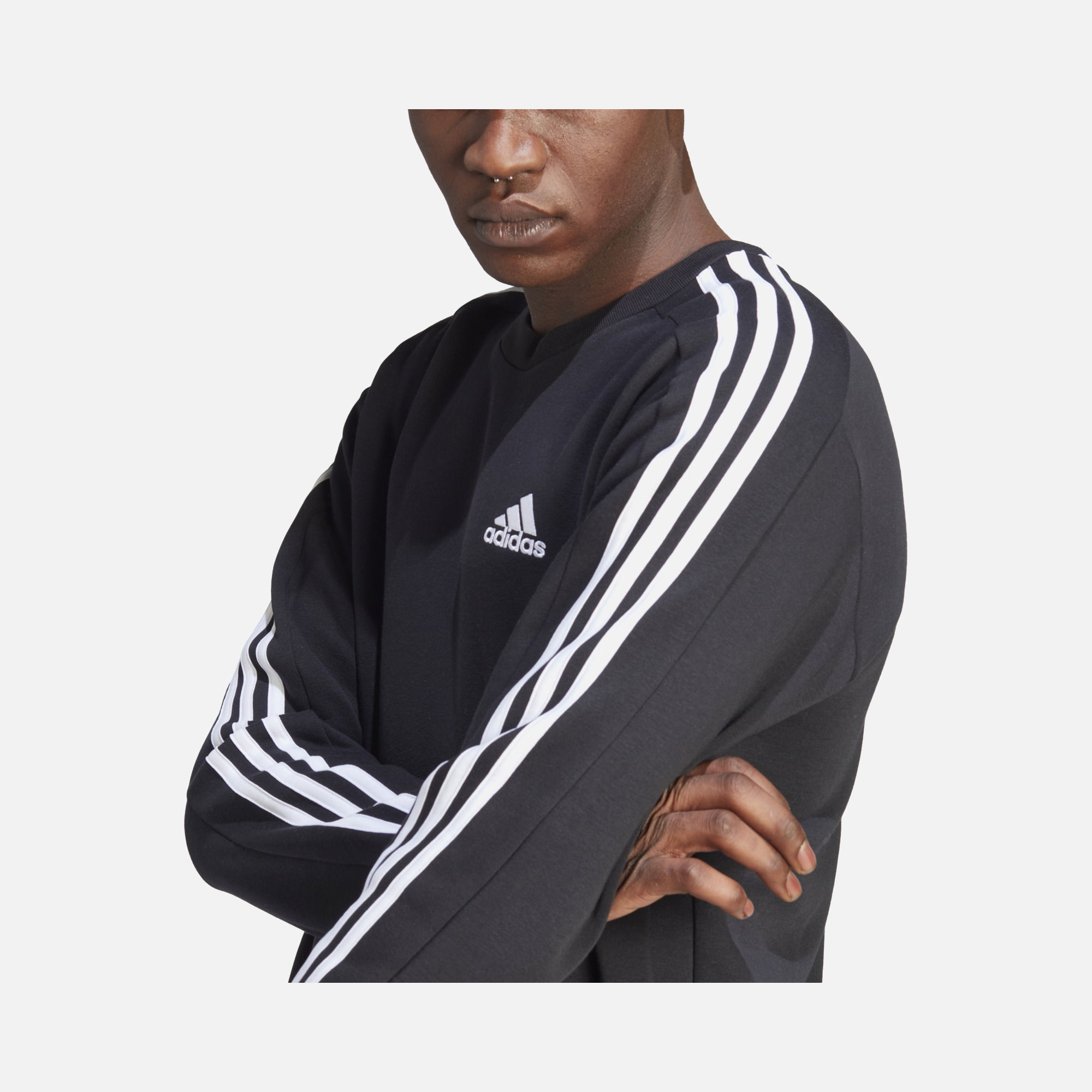 adidas Essentials Fleece 3-Stripes FW24 Erkek Sweatshirt