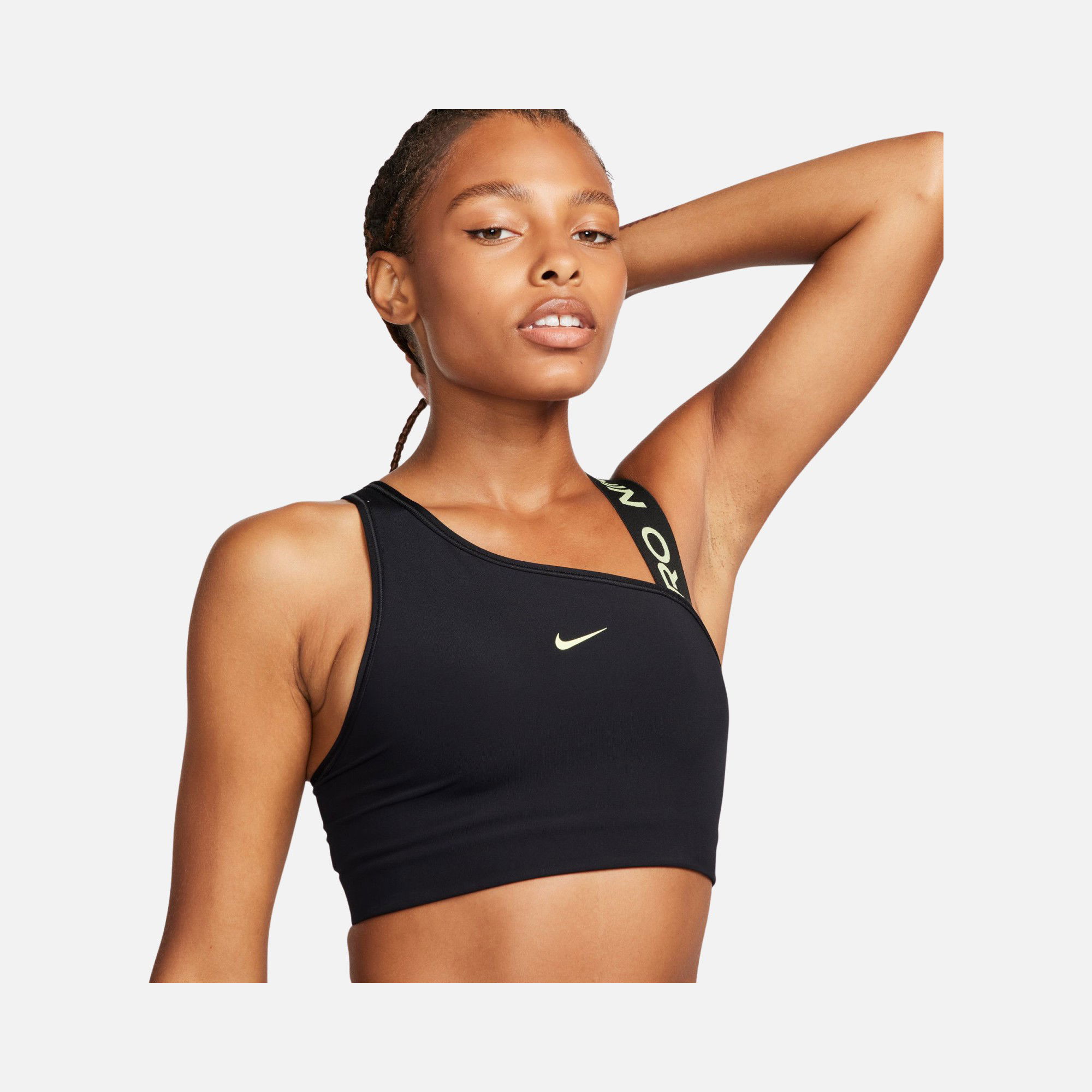 Nike Pro Dri-Fit Medium-Support Swoosh Asymmetrical Training Kadın Bra