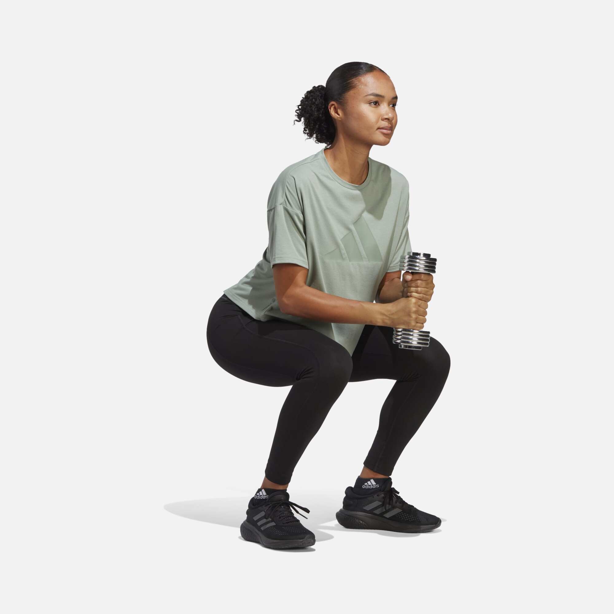 adidas Train Icons 3 Bar Logo Short-Sleeve Kadın Tişört