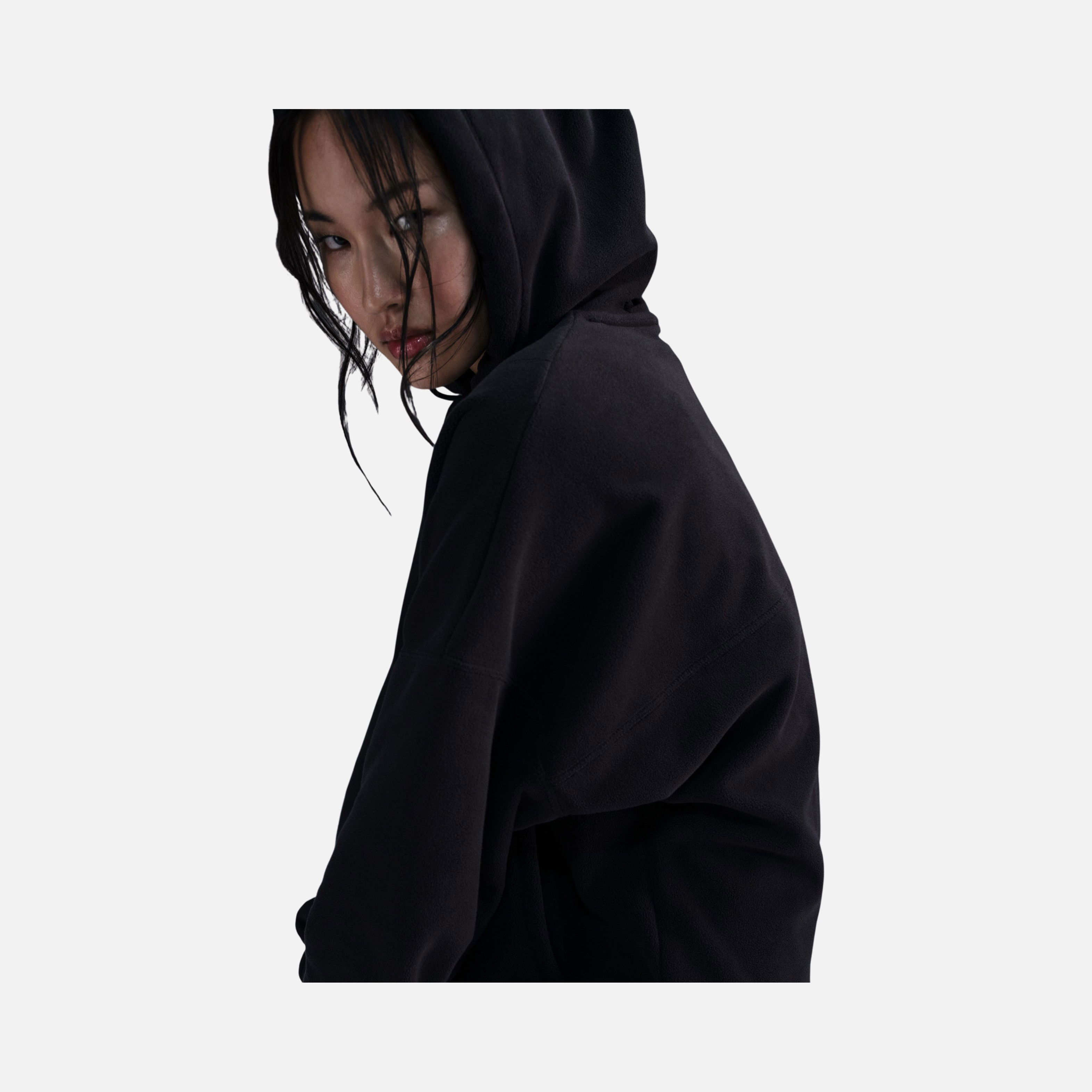 Nike One Oversized Therma-Fit Pullover Fleece Hoodie Training Kadın Sweatshirt