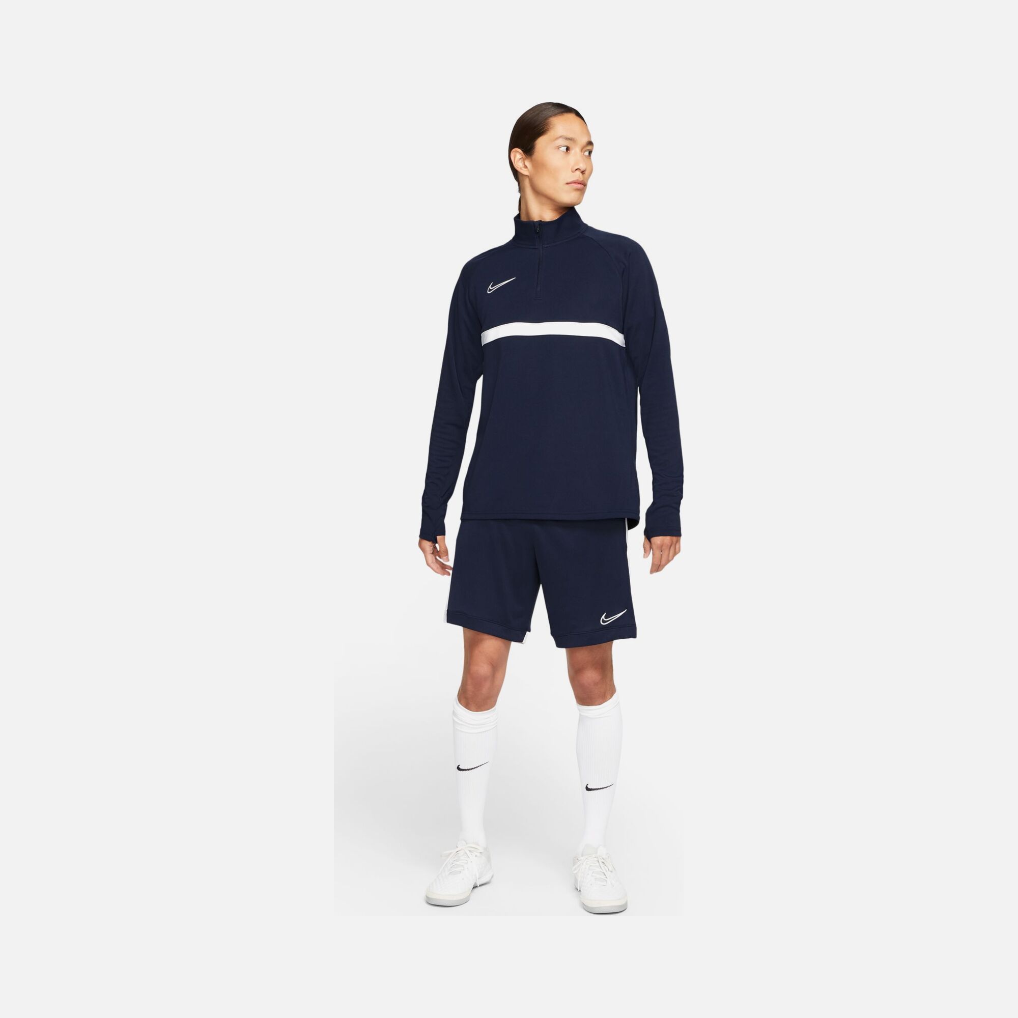 Nike Dri-Fit Academy Football Drill Half-Zip Long-Sleeve Erkek Tişört