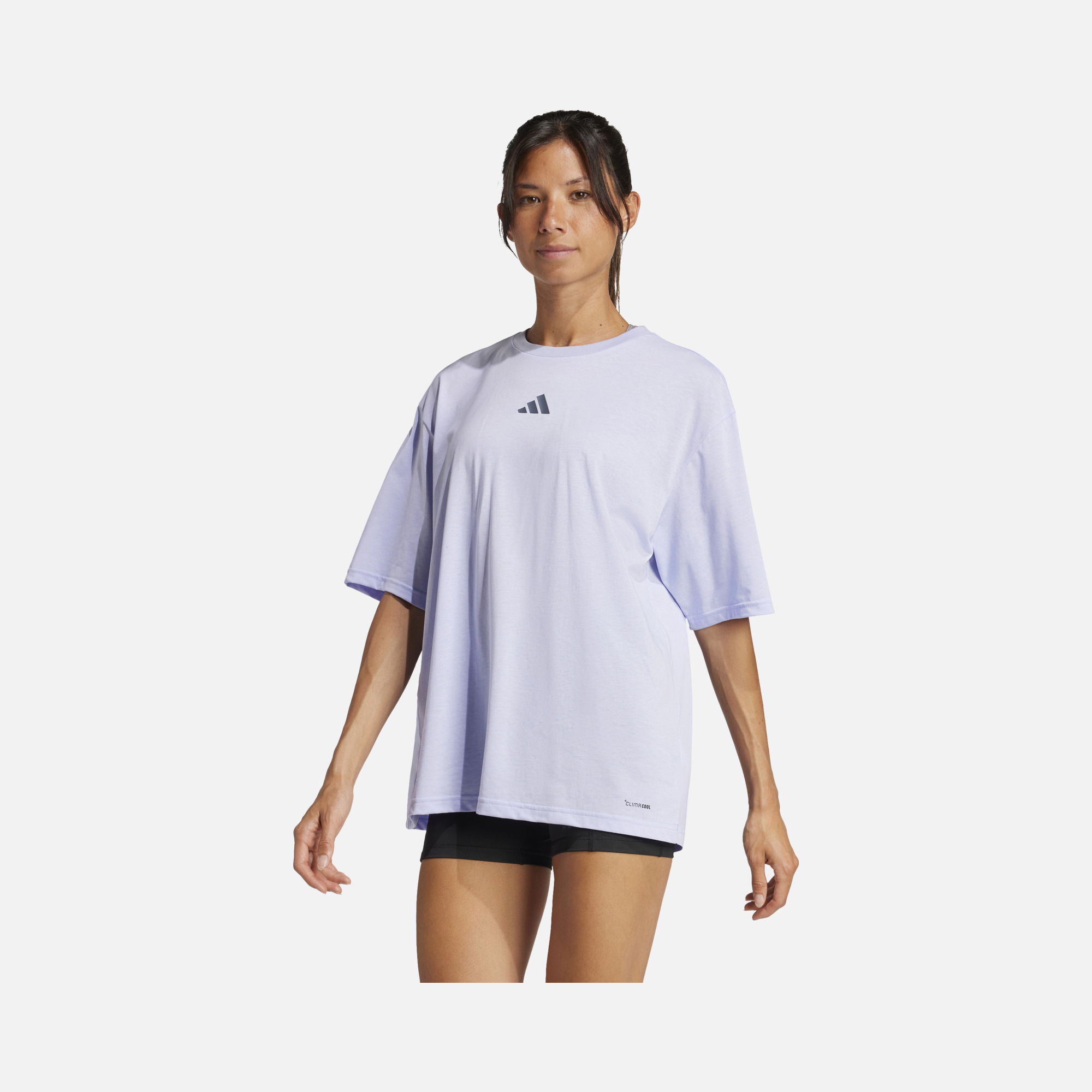 adidas Strong ''One Rep At A Time Graphic'' Oversized Gym & Training Short-Sleeve Kadın Tişört