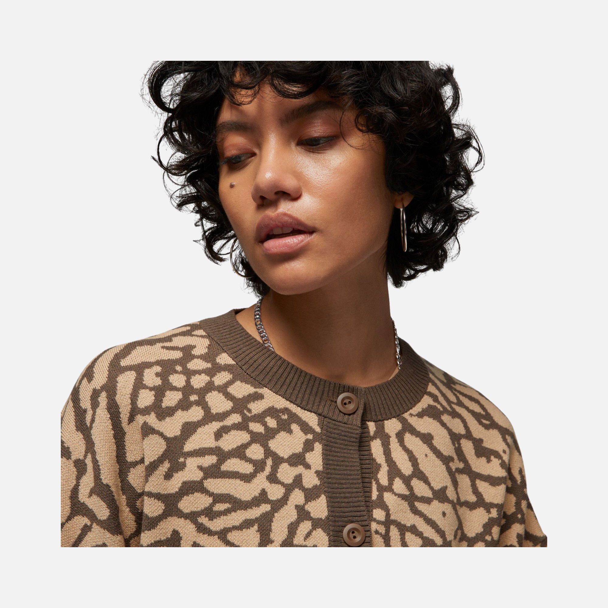 Nike Jordan Jaquard Knit Full-Button Kadın Ceket