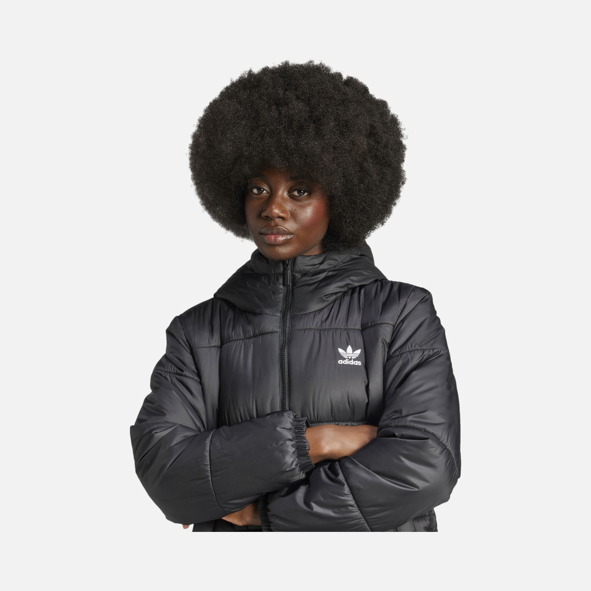 adidas Adicolor Long Puffer Full-Zip Hoodie Kadın Parka