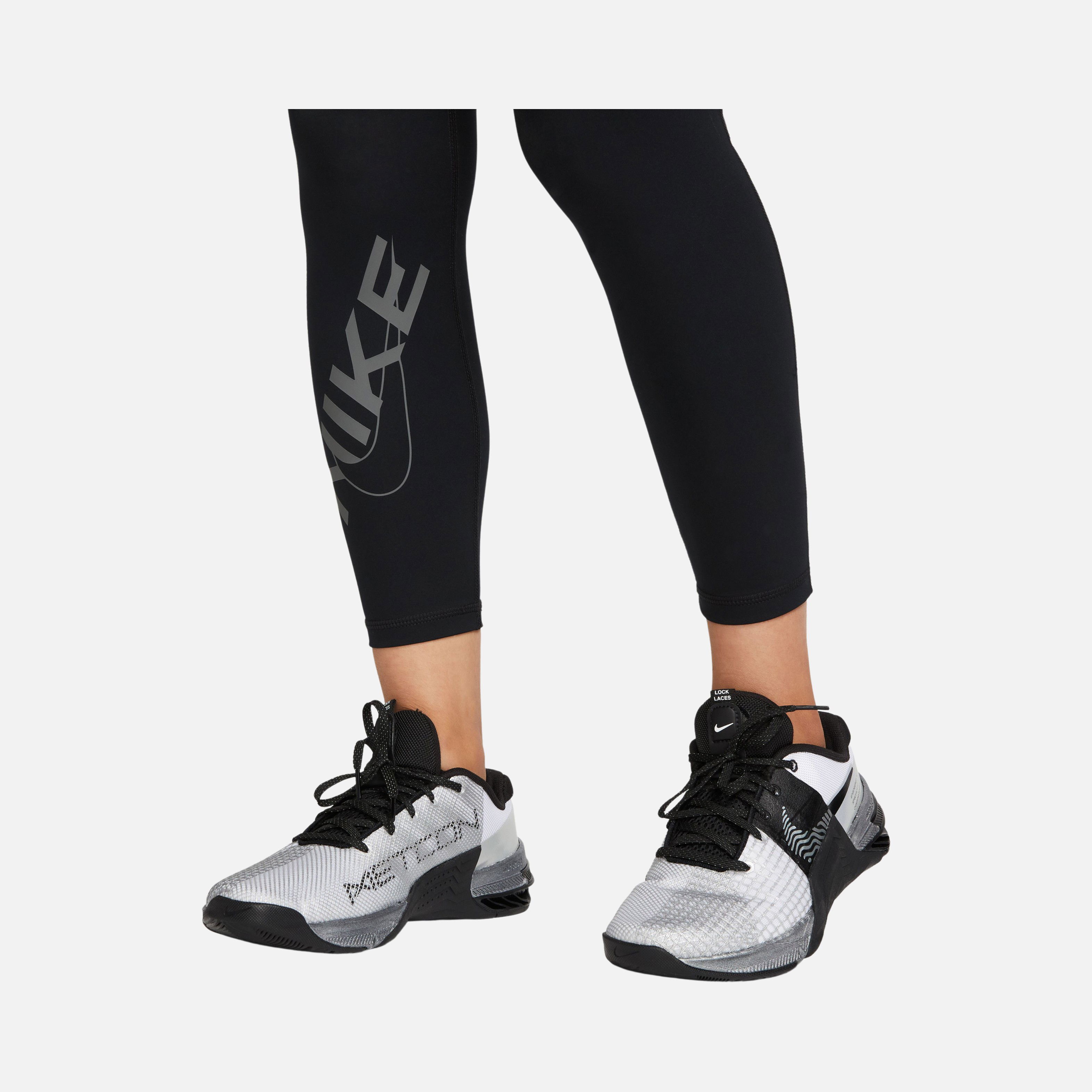 Nike Pro Dri-Fit Mid-Rise 7/8 Graphic Training Kadın Tayt