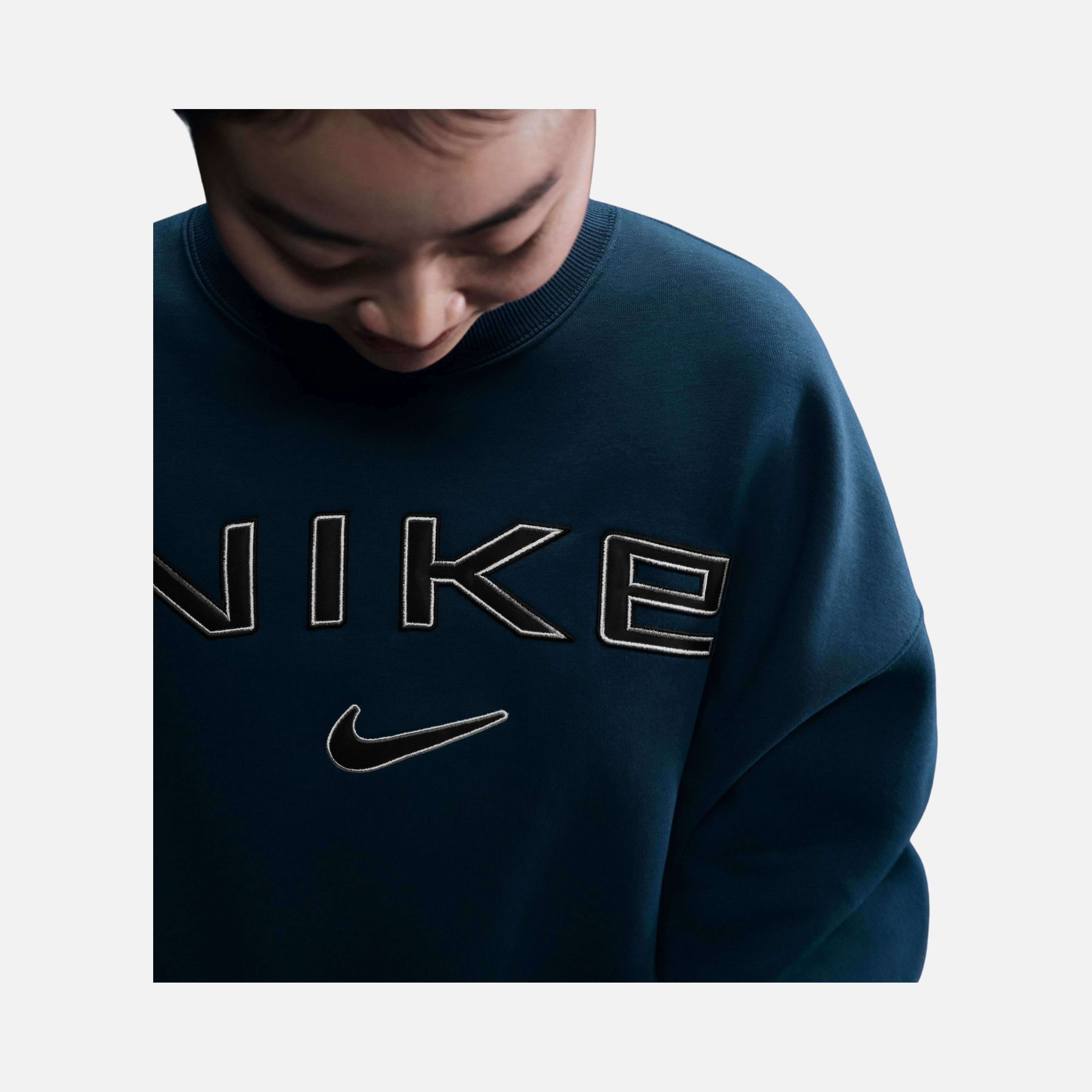 Nike Sportswear Phoenix Fleece Over-Oversized Crew-Neck Logo Kadın Sweatshirt