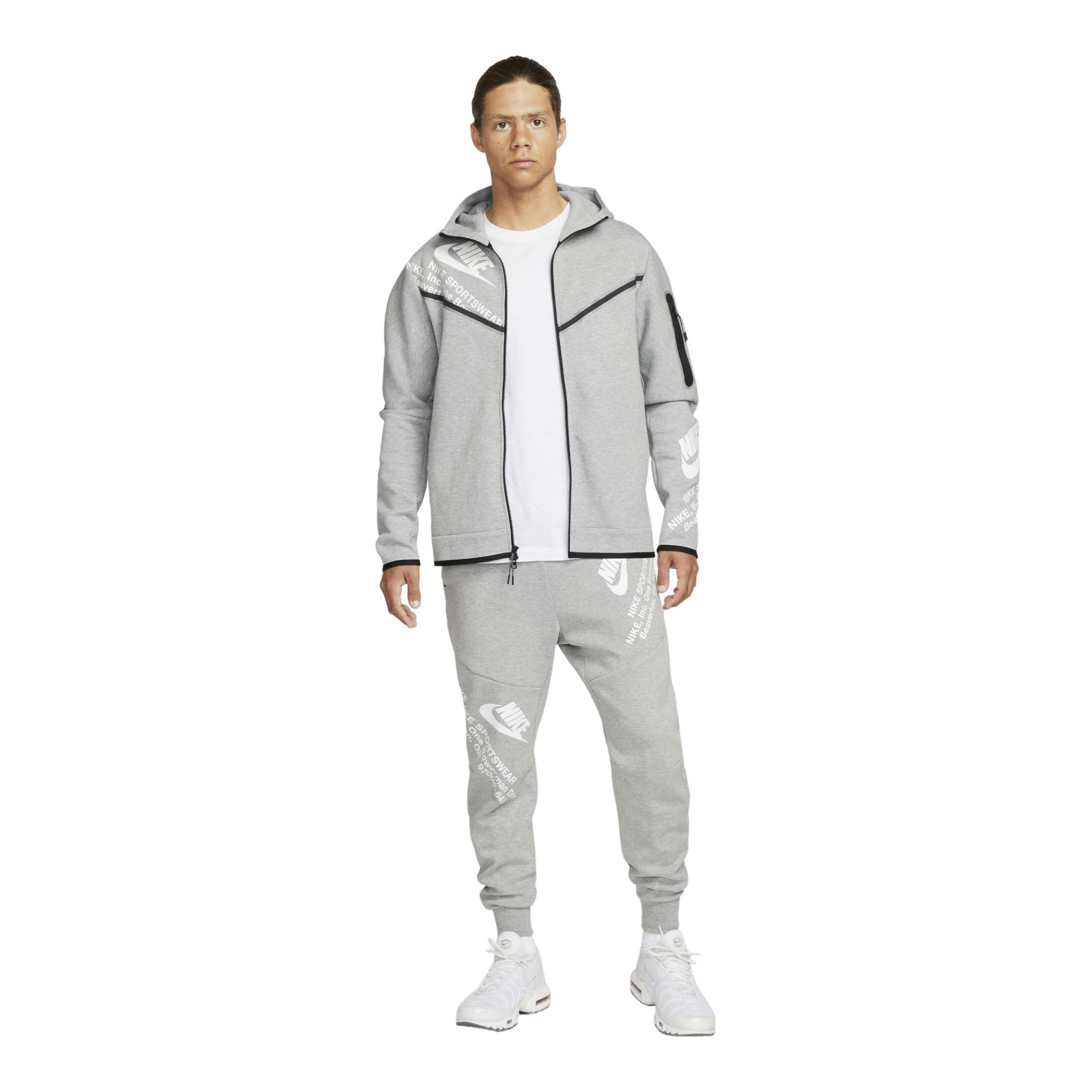 Nike Sportswear Tech Fleece Windrunner Graphic Color Block Full-Zip Hoodie Erkek Sweatshirt