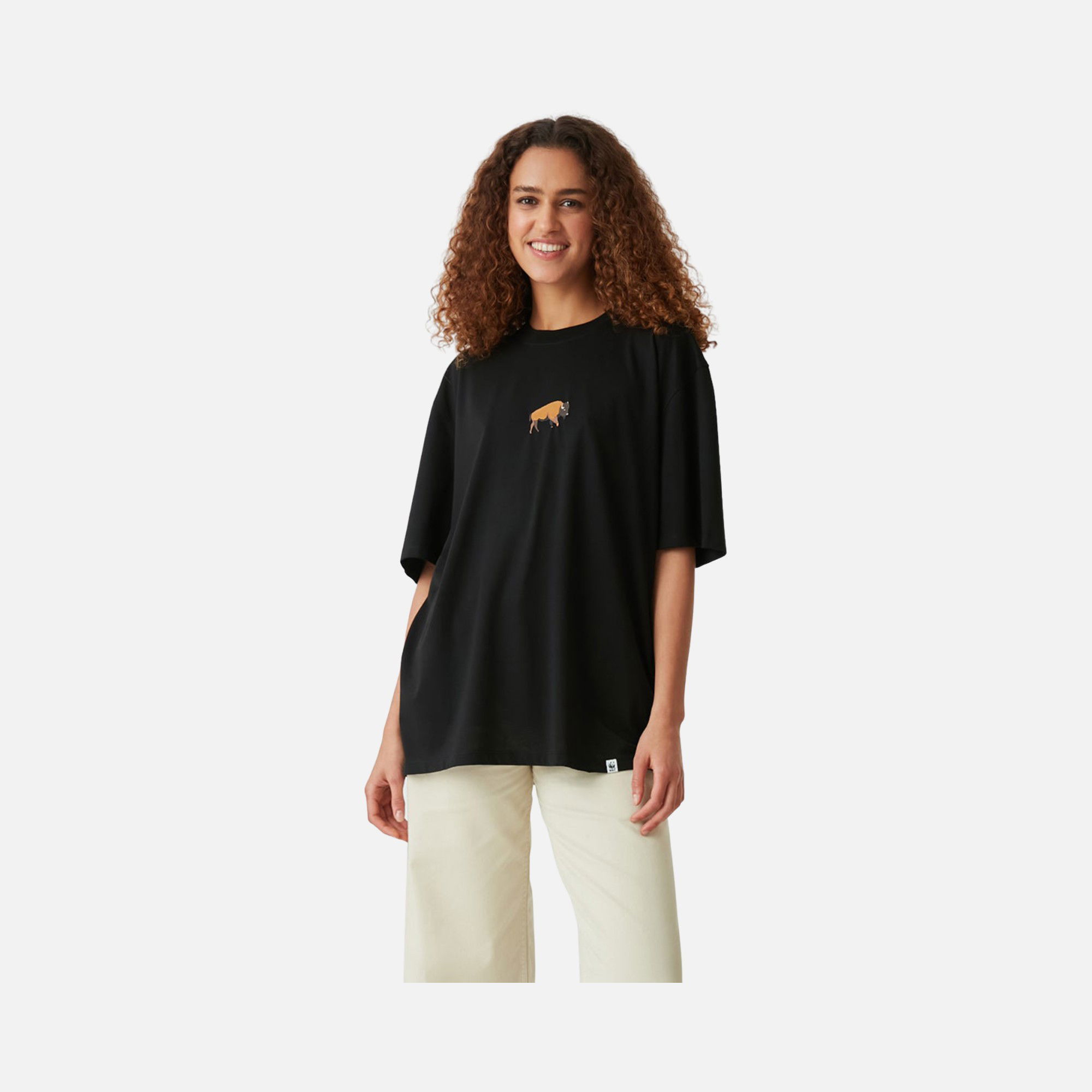 WWF Sportswear Bizon Embroidered Oversize Short-Sleeve Unisex Tişört