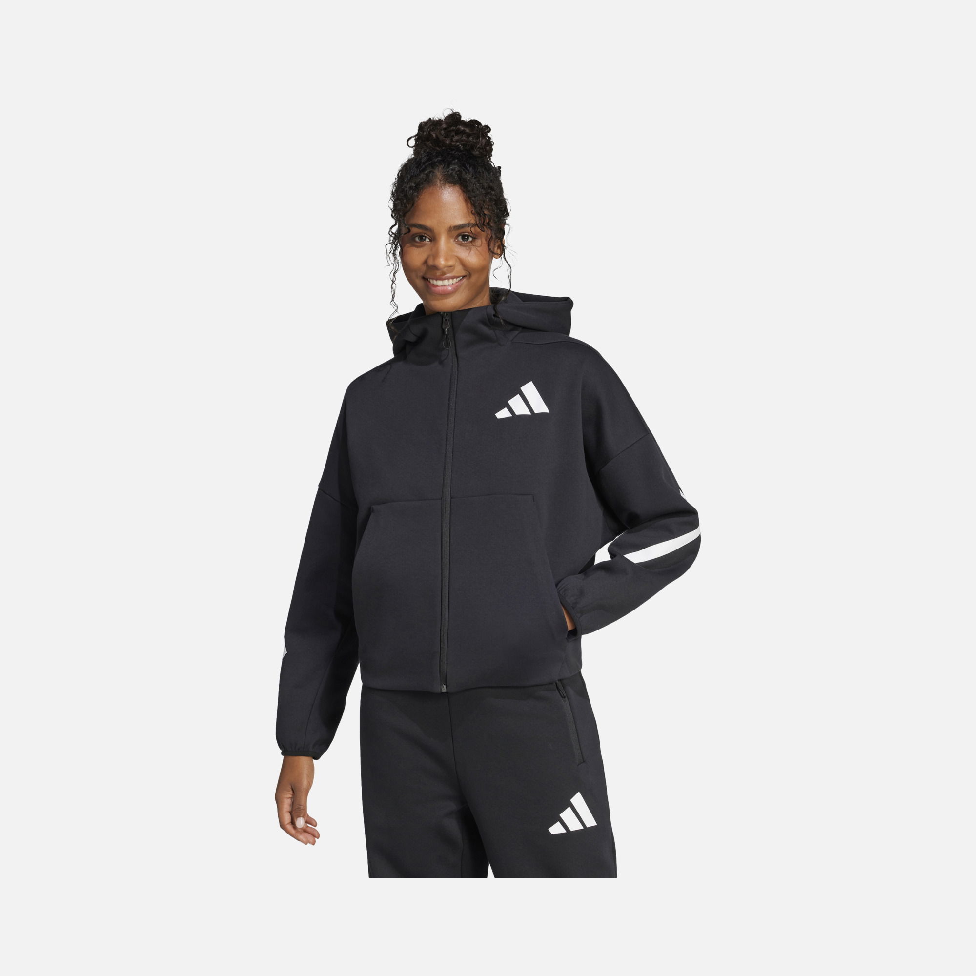 adidas Sportswear Z.N.E. Primeknit Fabric Full-Zip Hoodie Kadın Sweatshirt