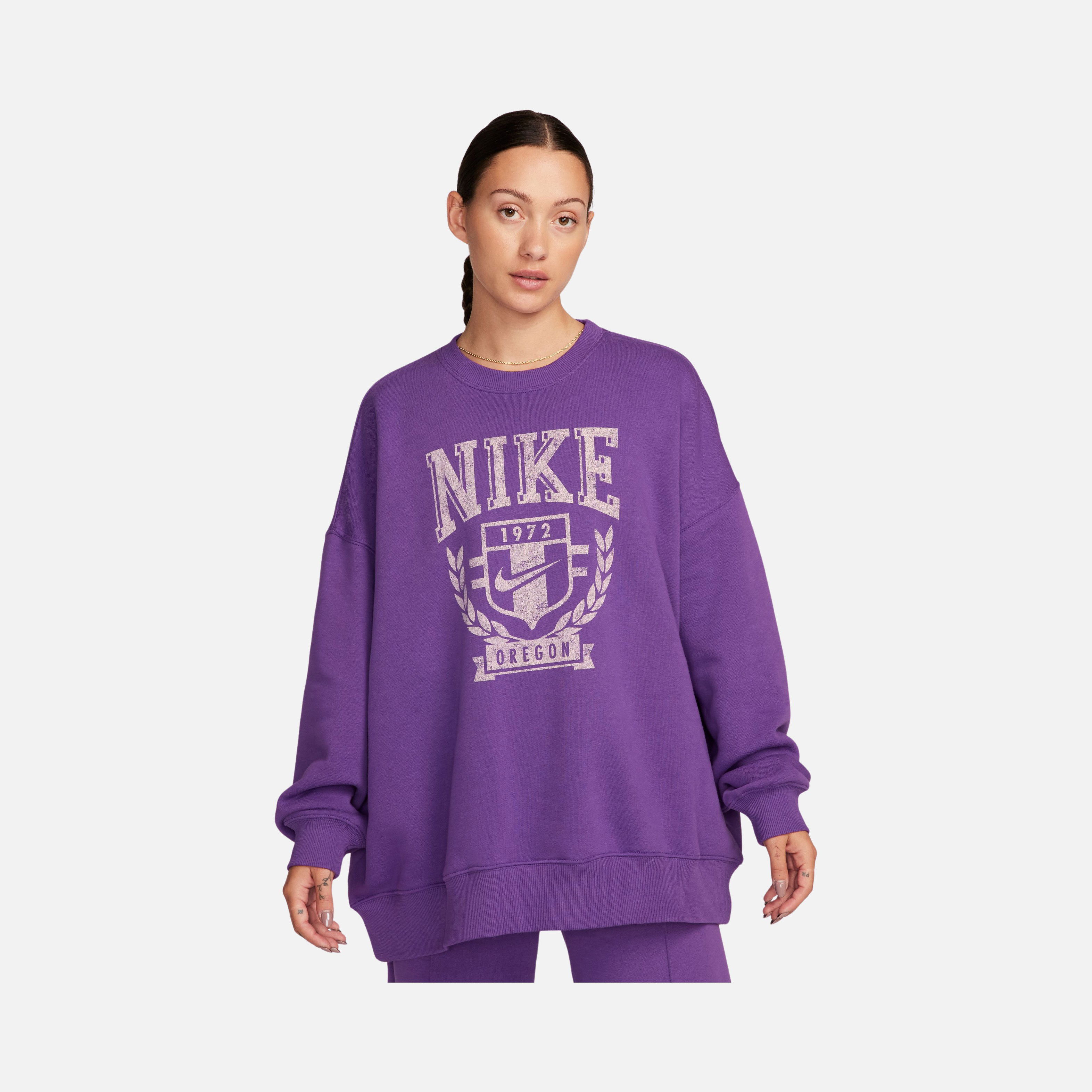 Nike Sportswear Fleece Oversized Crew Varsity Kadın Sweatshirt